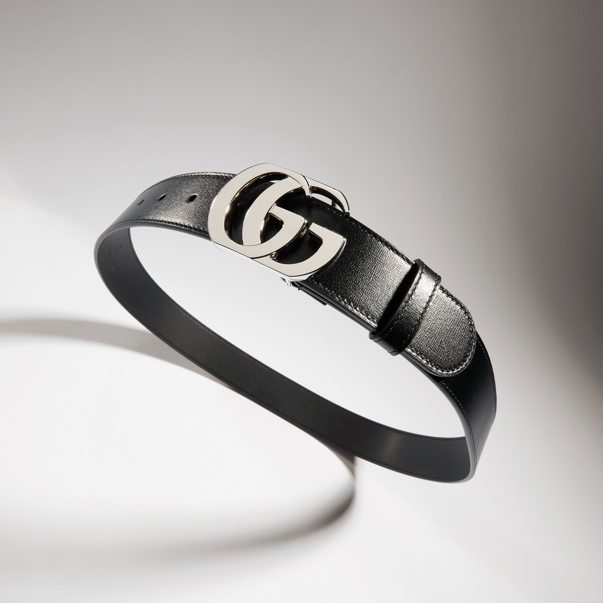 Cut GG Marmont belt in black leather | GUCCI® CA