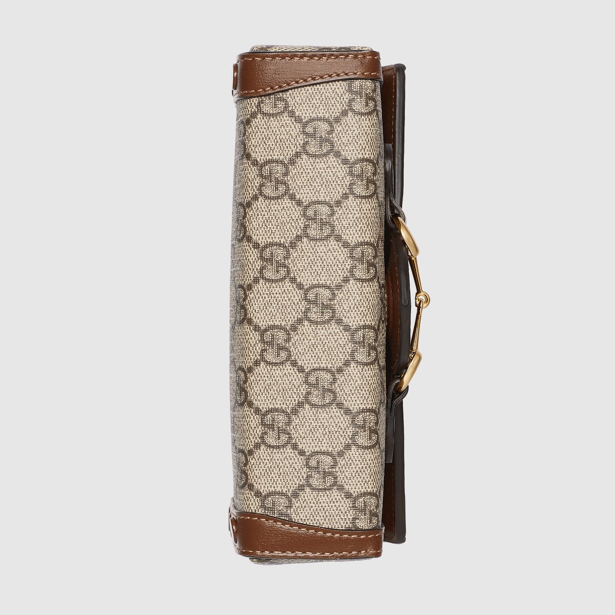 Gucci Horsebit 1955 mini bag in beige and dark brown GG Supreme