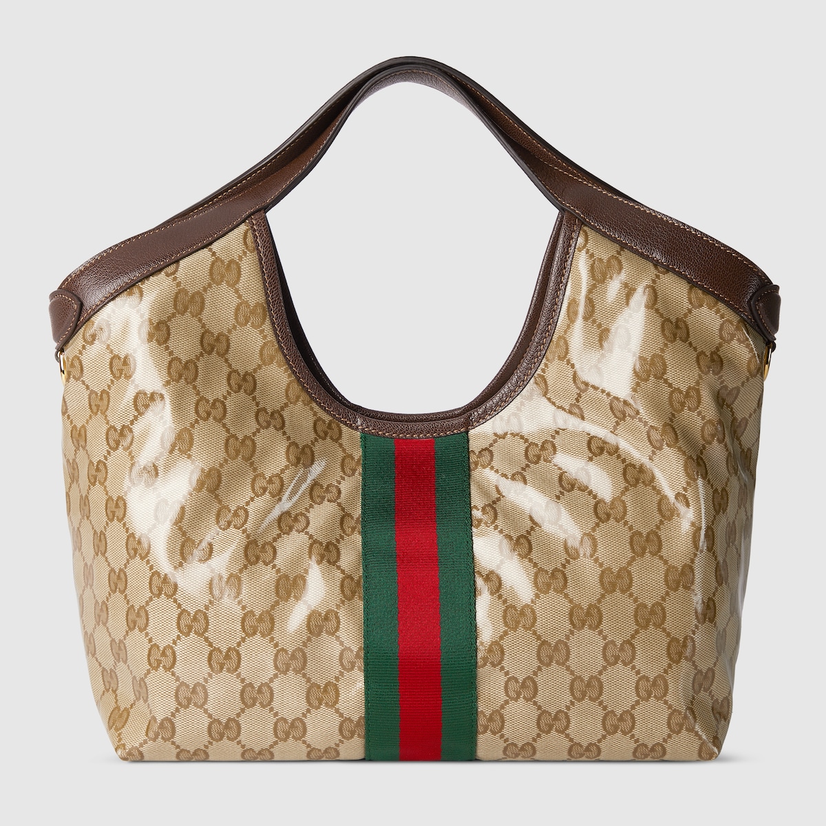 Gucci Giglio small tote bag in dark brown GG canvas - thumbnail 10