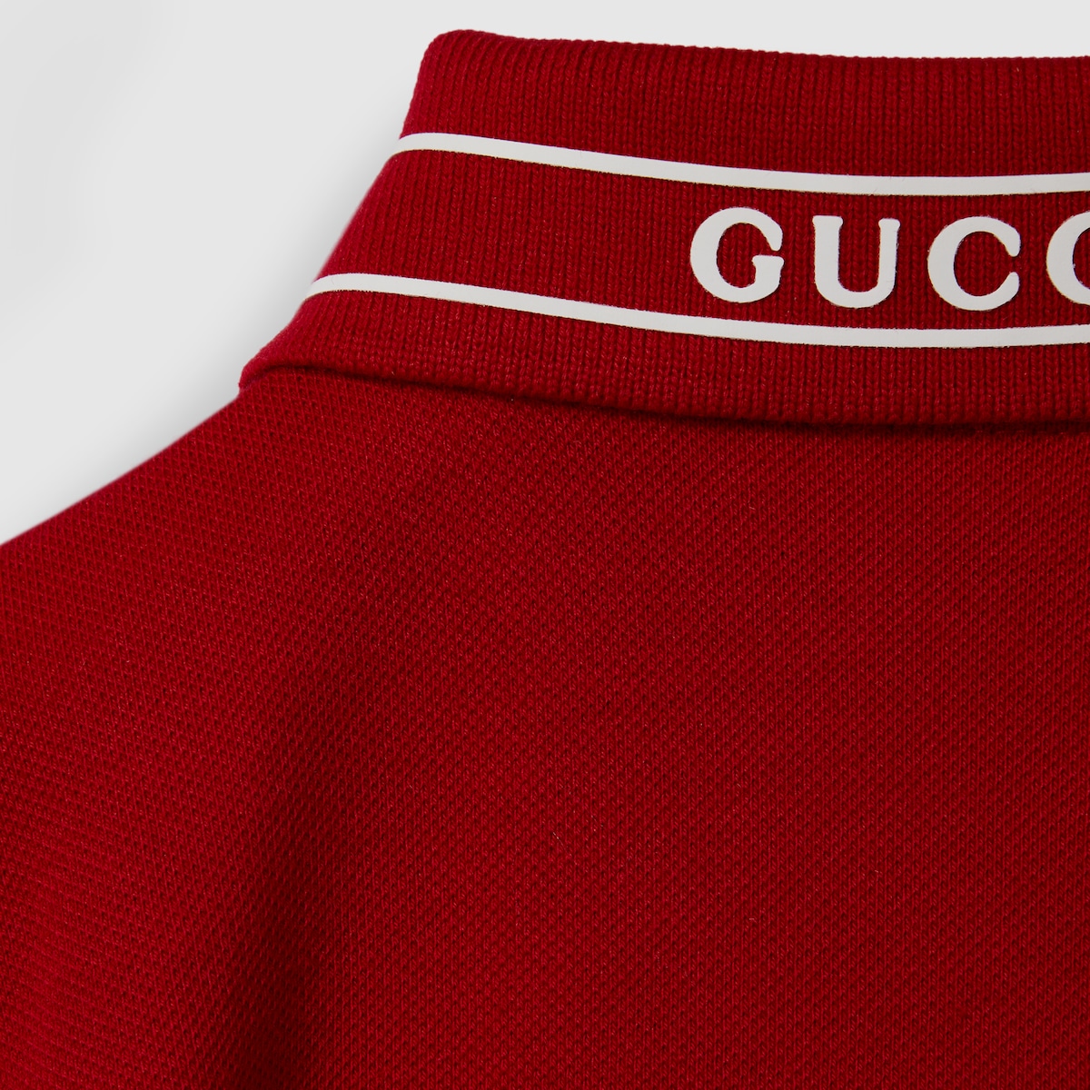 Baby cotton polo shirt in red