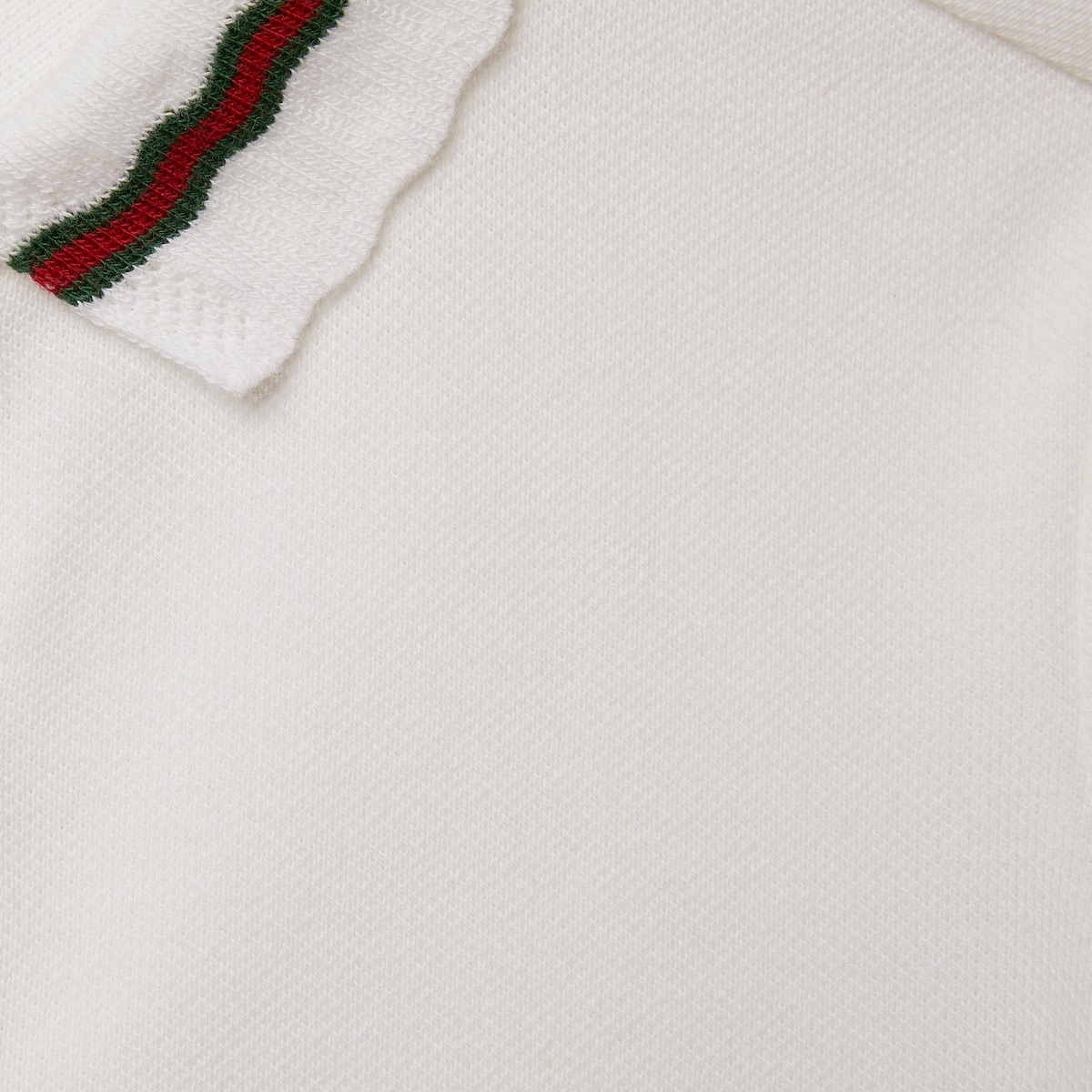 Baby mini polo dress with Web in white