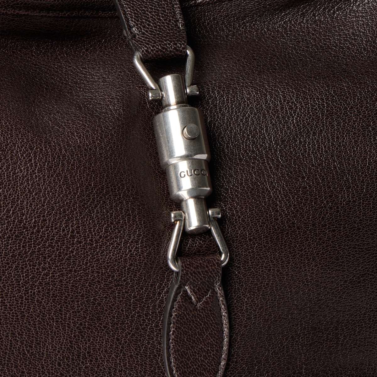 Gucci Jackie 1961 medium shoulder bag in dark brown leather - thumbnail 6