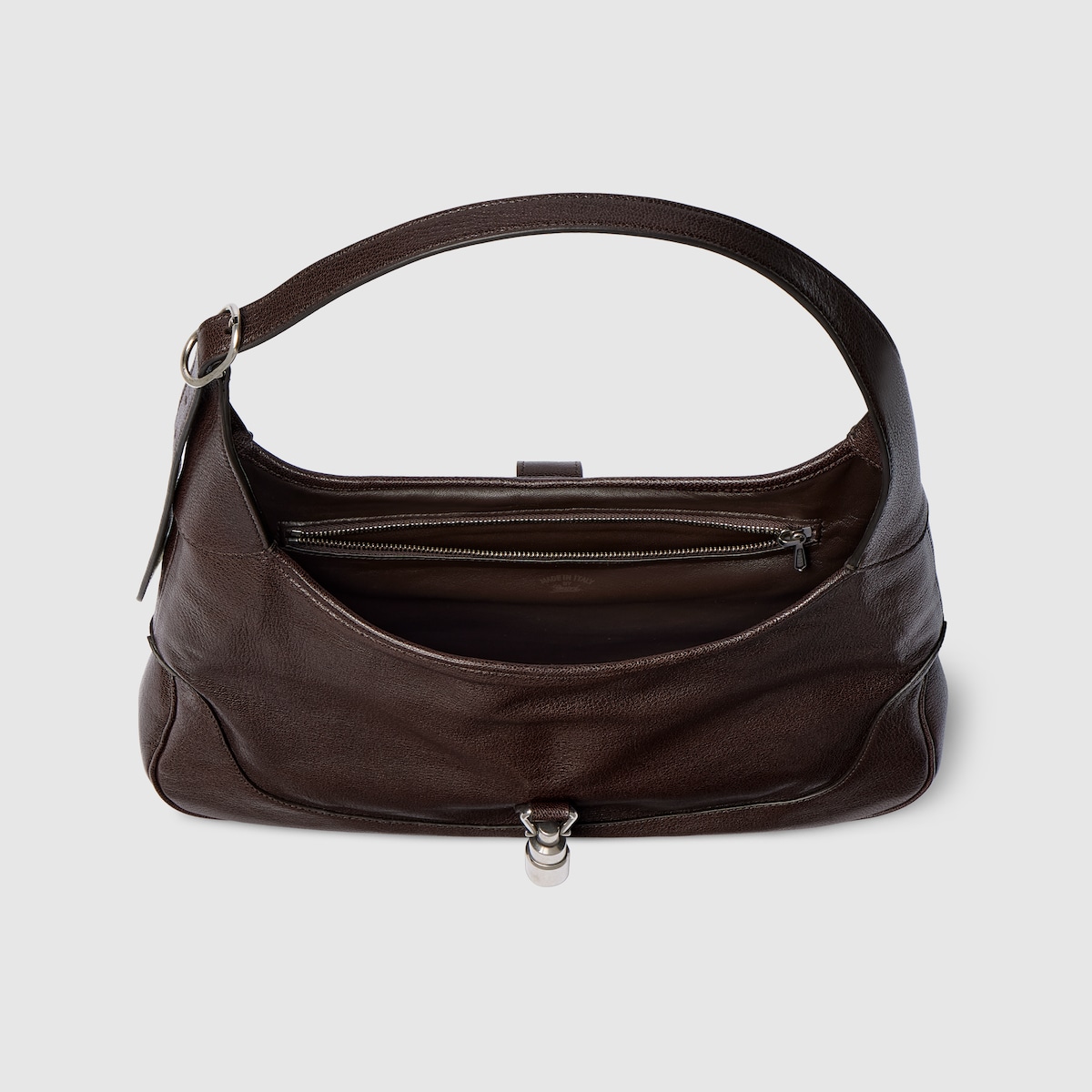 Gucci Jackie 1961 medium shoulder bag in dark brown leather - thumbnail 2