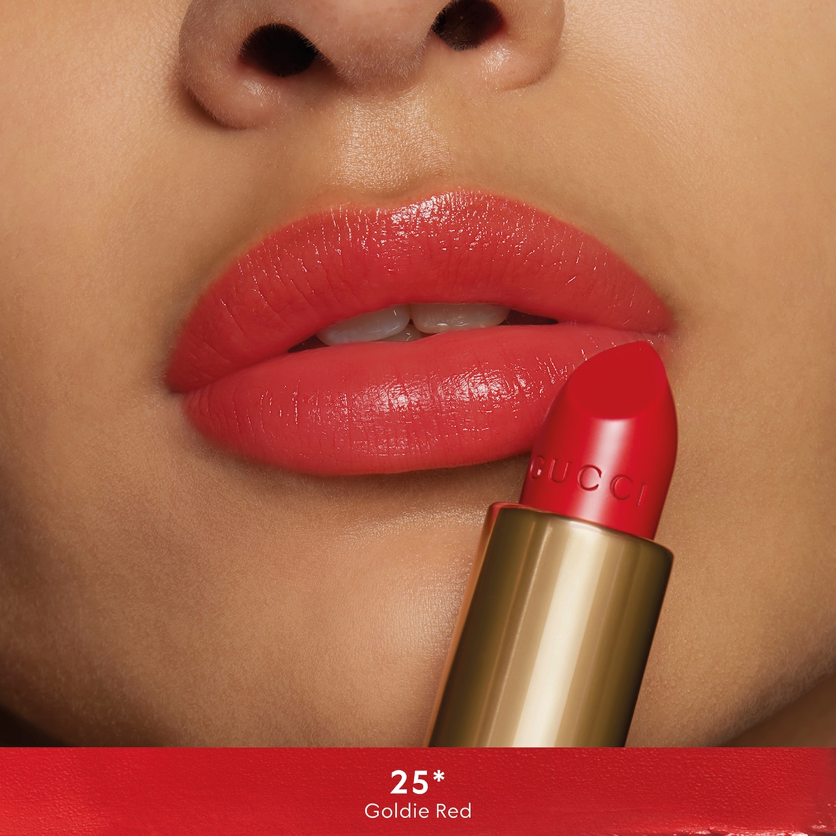 25 Goldie Red, Rouge à Lèvres Voile Lipstick
