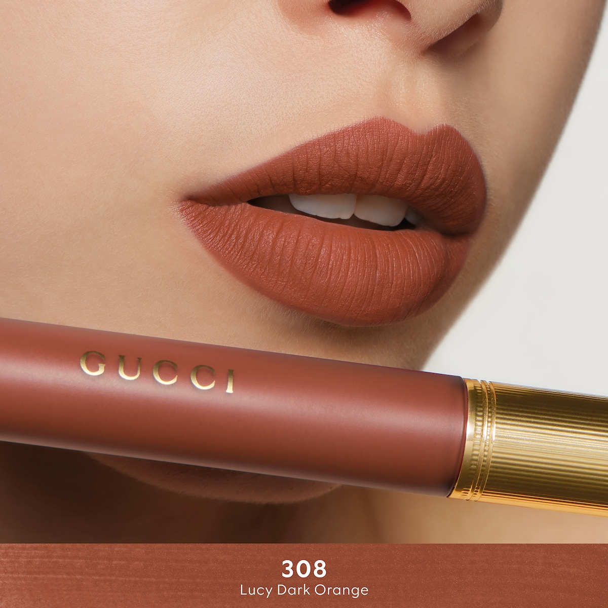 308 Lucy Dark Orange, Rouge à Lèvres Liquide Mat Lipstick in 308 Lucy Dark Orange - thumbnail 4