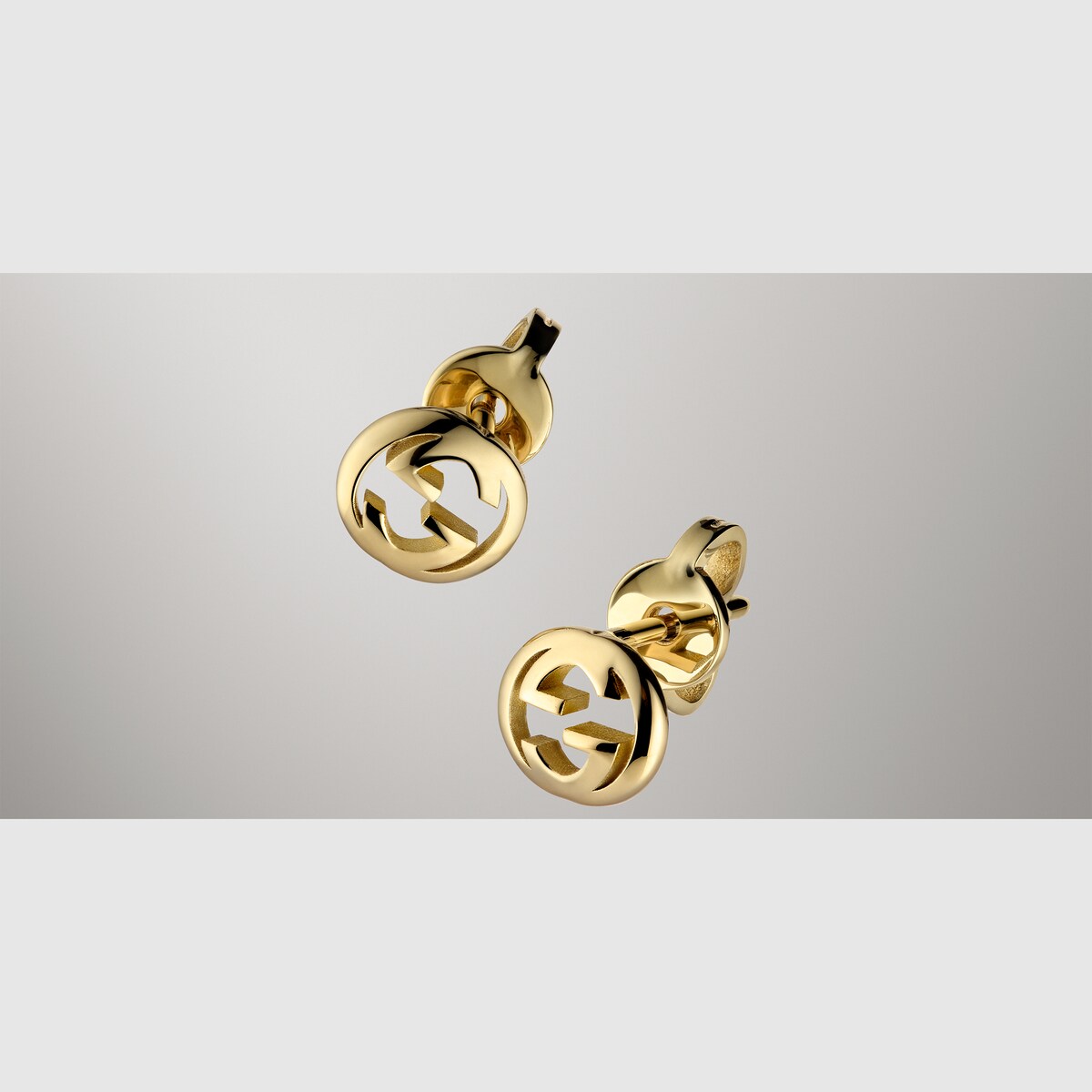 Gucci Interlocking 18k stud earrings in 18k yellow gold