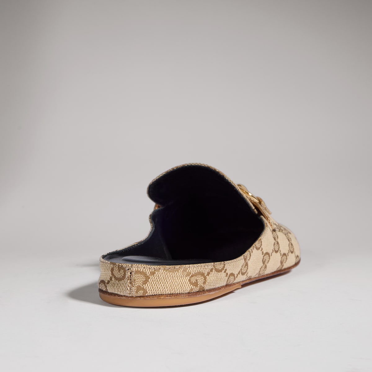 Women's Ragazzo mule in sand and brown GG canvas | GUCCI® US