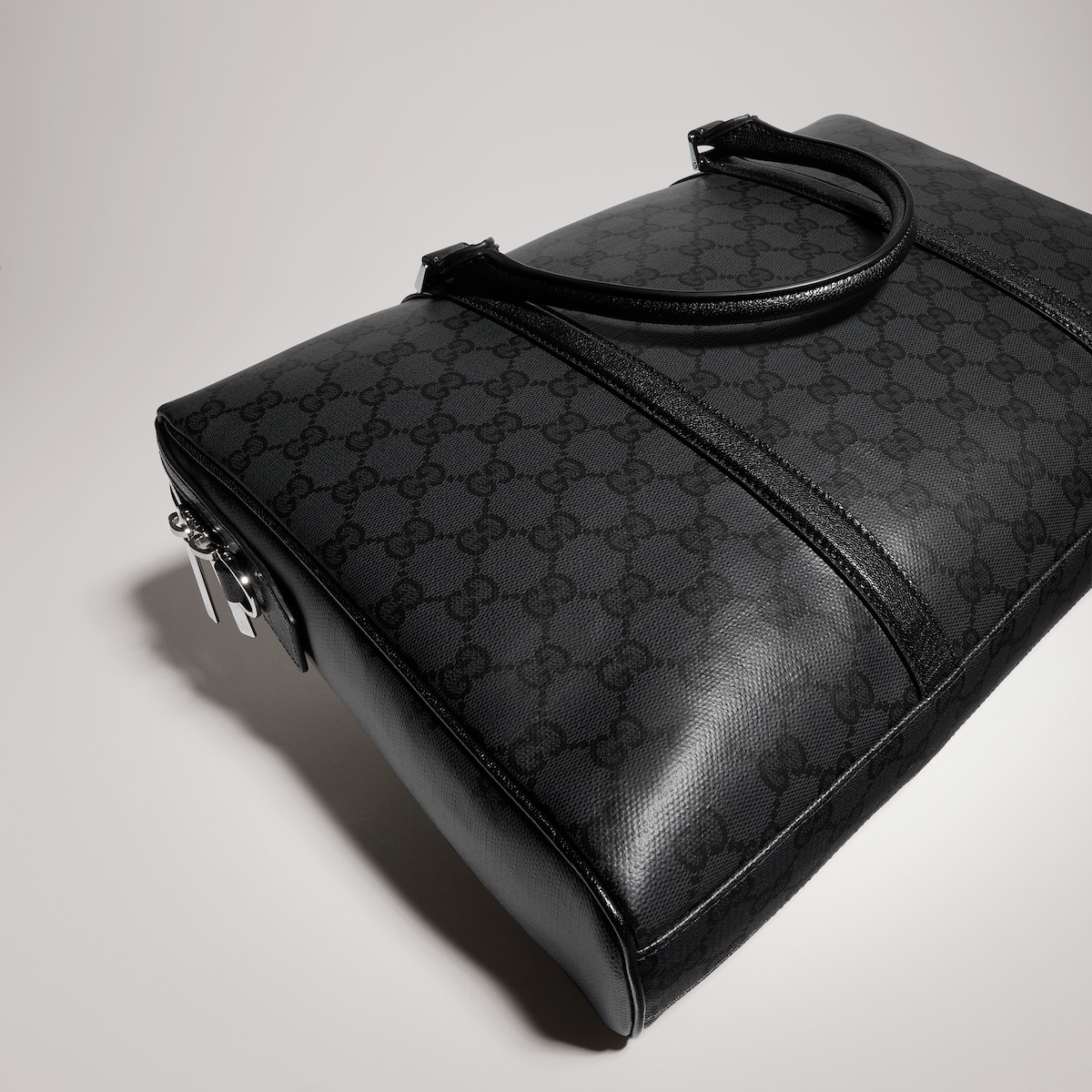 Gucci Essence Classic medium briefcase in black GG canvas | GUCCI® SI