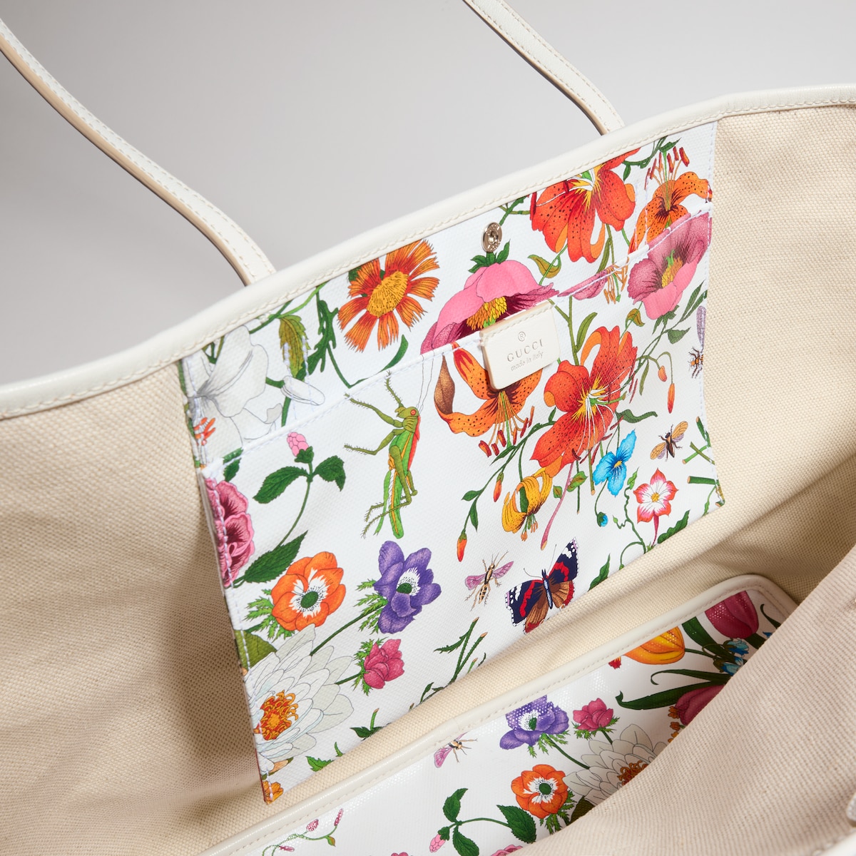Gucci Tribeca large tote bag in white and multicolor canvas | GUCCI® UK