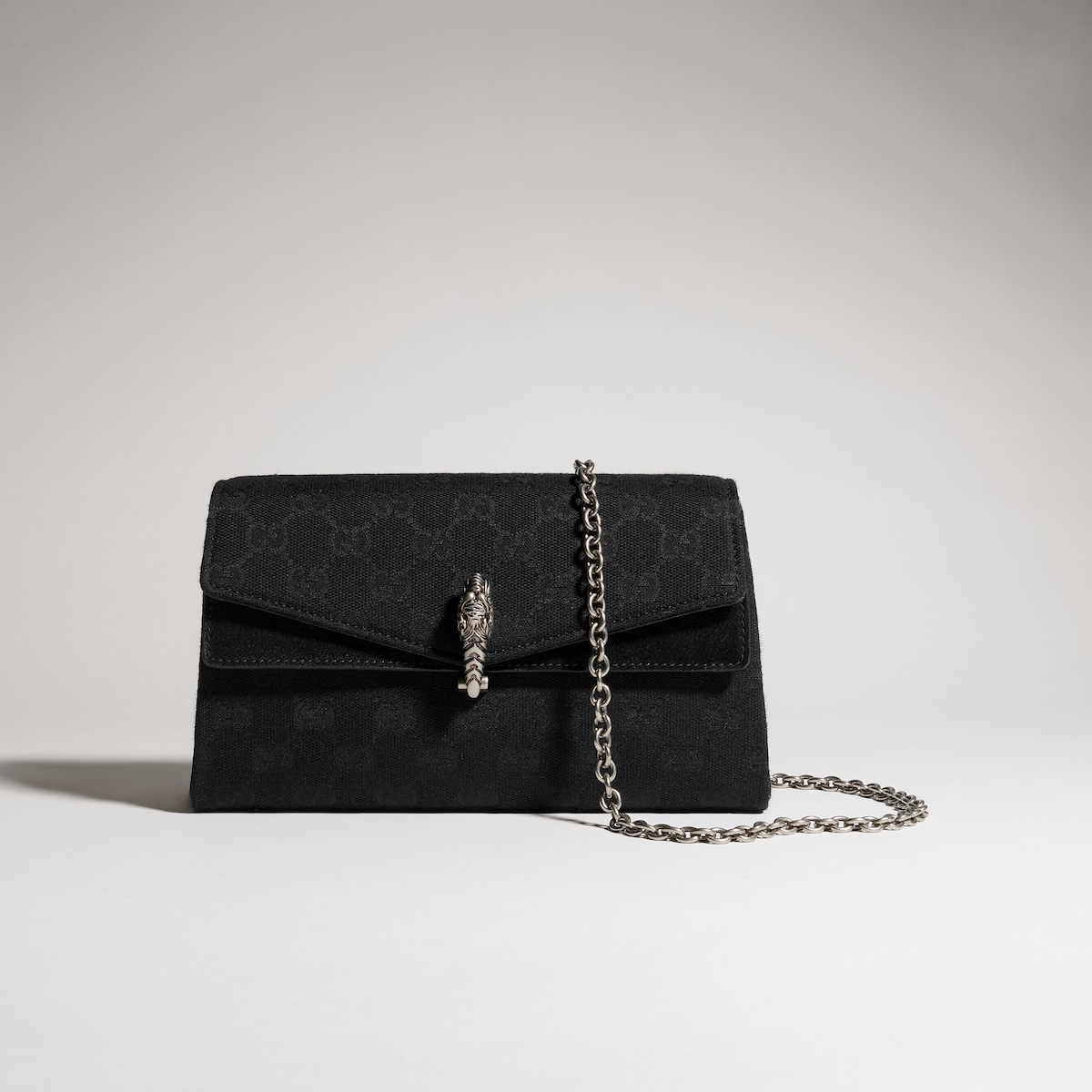 Dionysus small shoulder bag in black GG canvas | GUCCI® CH