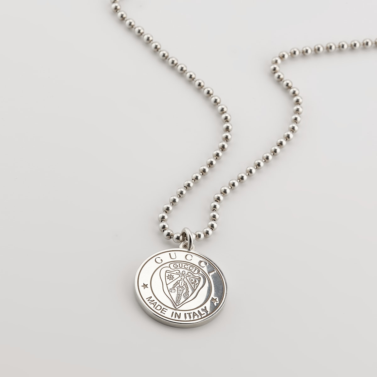 Gucci crest pendant necklace in 925 sterling silver | GUCCI® US