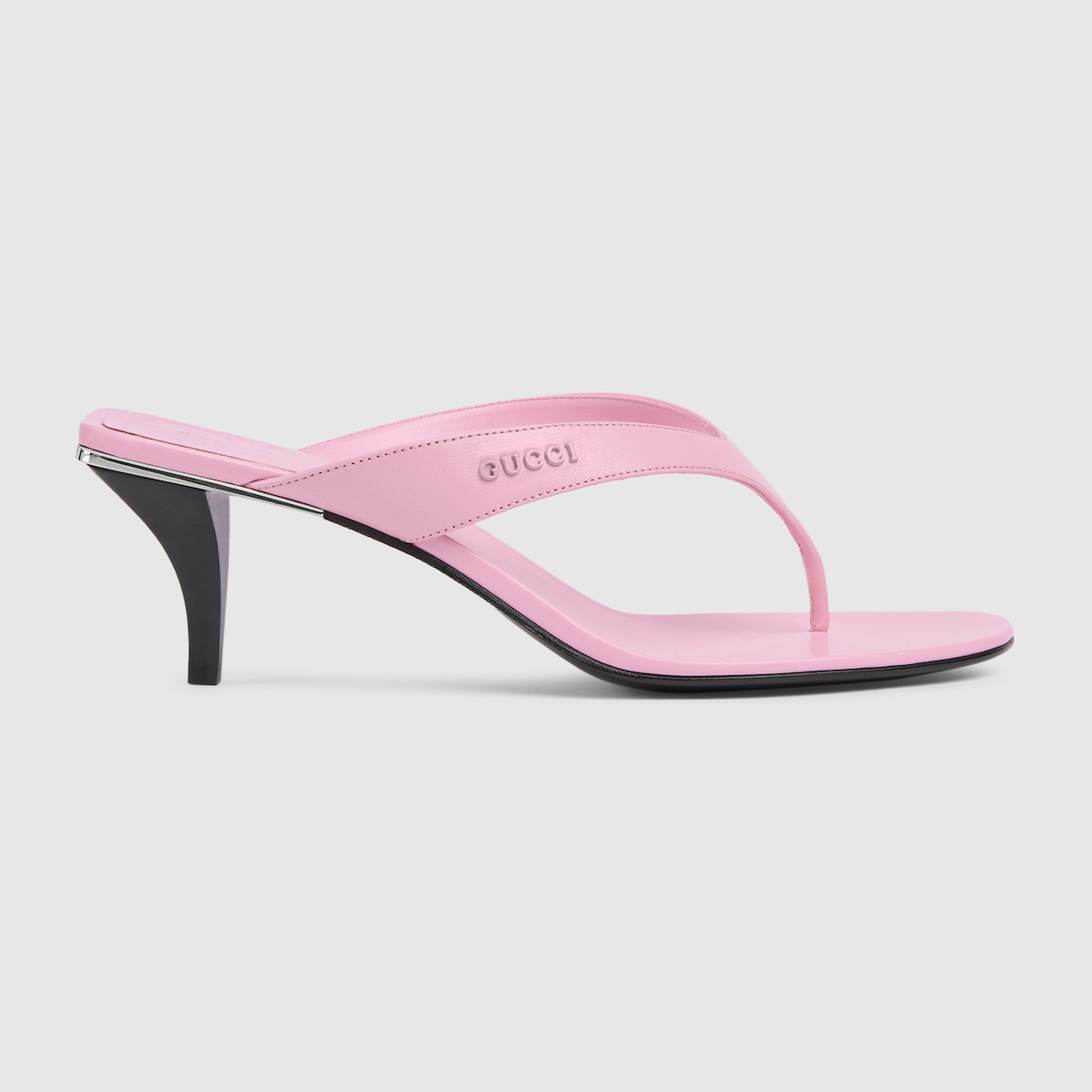 Women's Vittoria thong in light pink leather