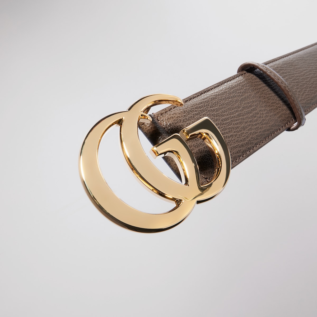 GG Marmont wide belt in dark taupe leather | GUCCI® US