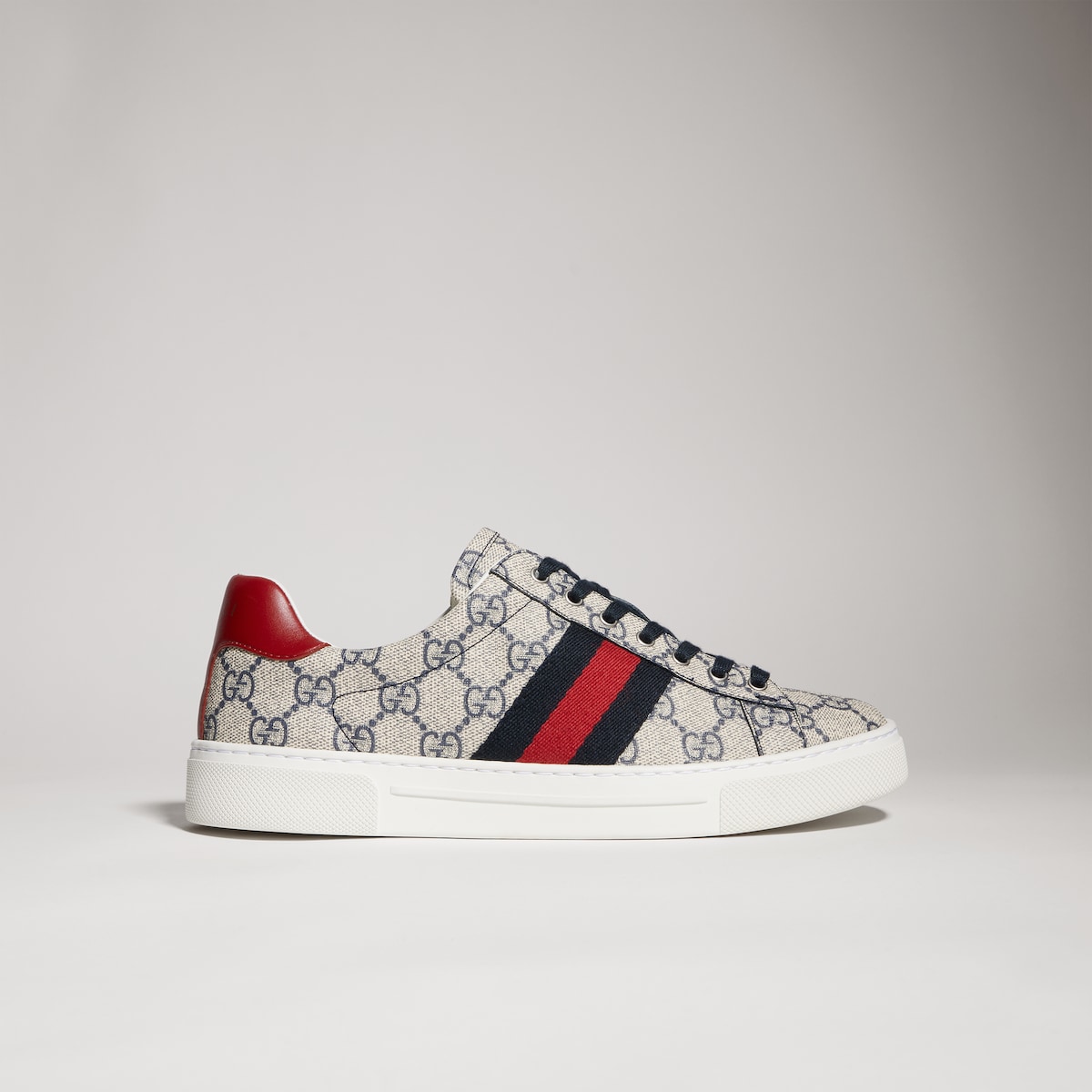 Women's Gucci Ace sneaker with Web in beige and ebony Supreme - thumbnail 5