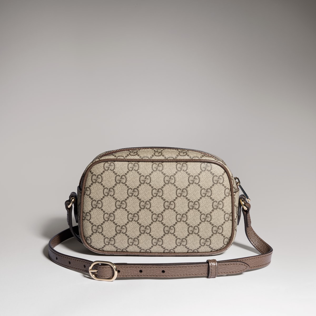 Ophidia small camera bag in beige and brown GG fabric - thumbnail 2