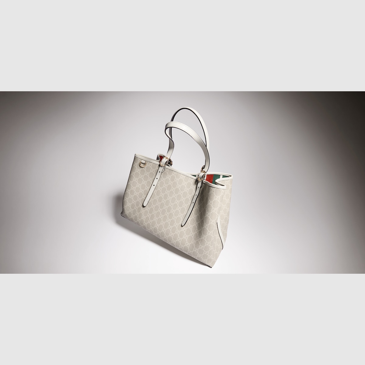 GG Emblem large tote bag in beige and brown GG fabric - thumbnail 9