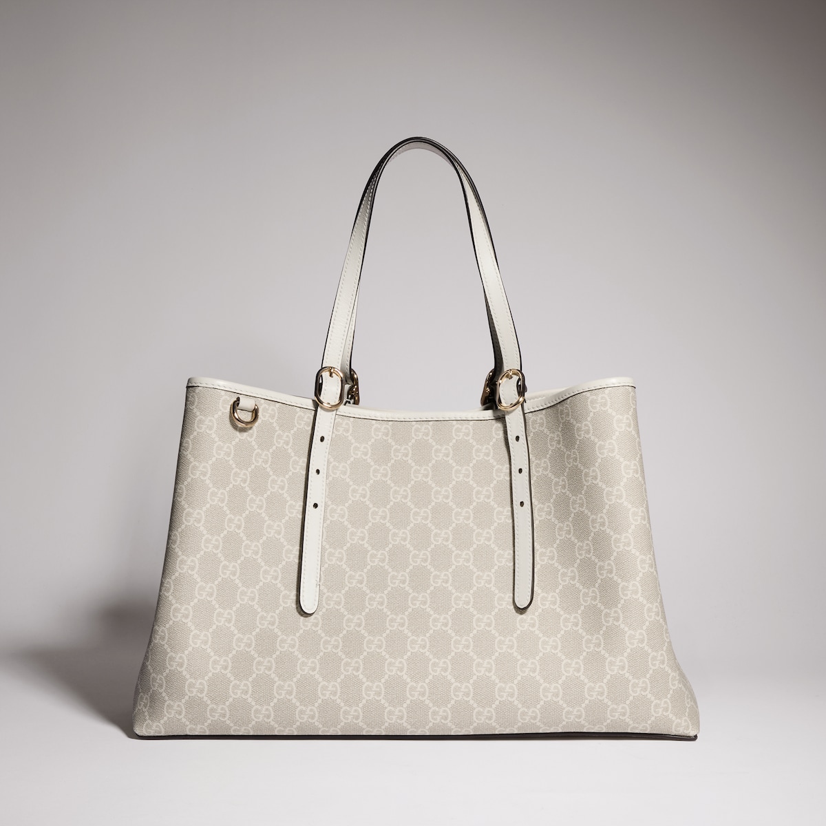 GG Emblem large tote bag in beige and brown GG fabric - thumbnail 5