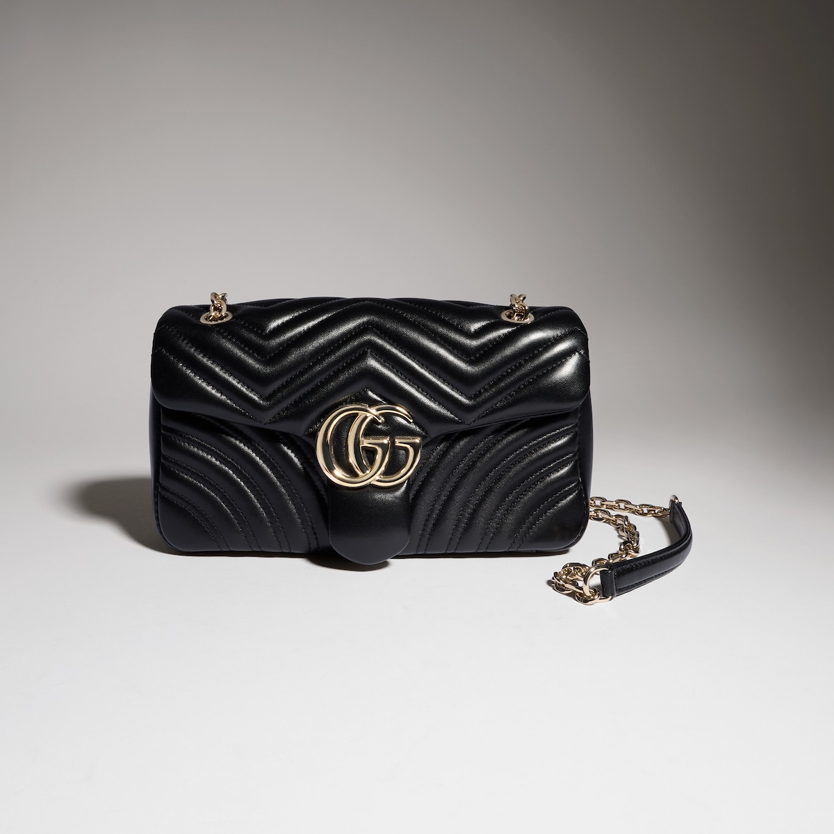 GG Marmont medium shoulder bag in light yellow leather - thumbnail 6