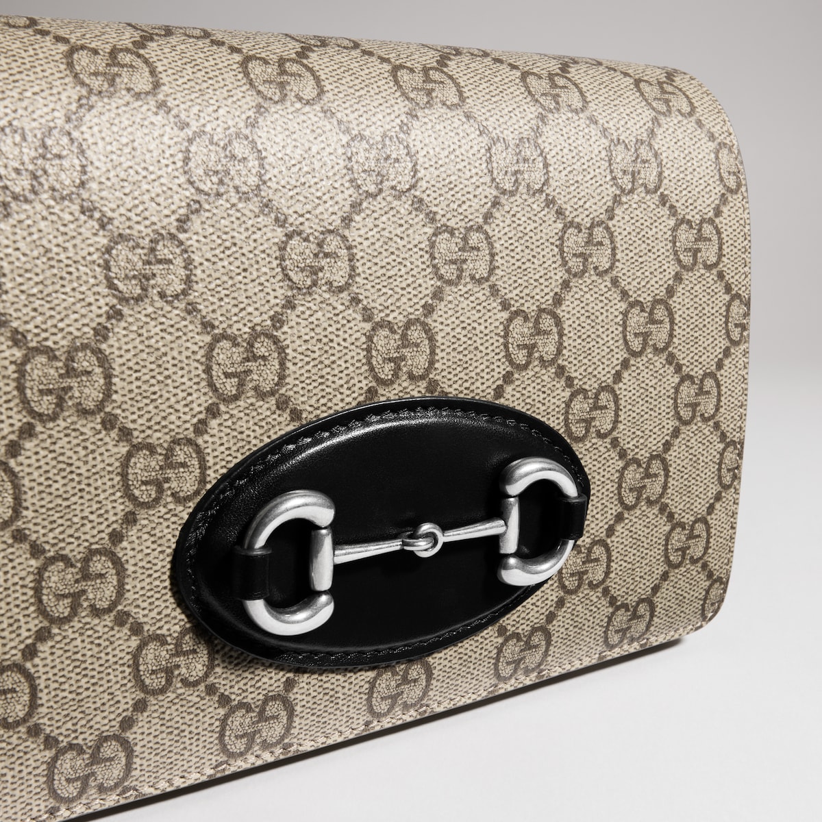 Gucci Horsebit 1955 mini bag in beige and brown GG Supreme - thumbnail 9