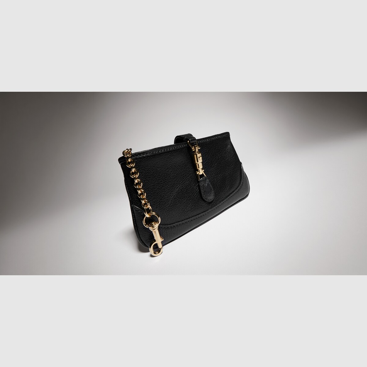 Gucci Jackie zip key pouch in black GG canvas - thumbnail 5