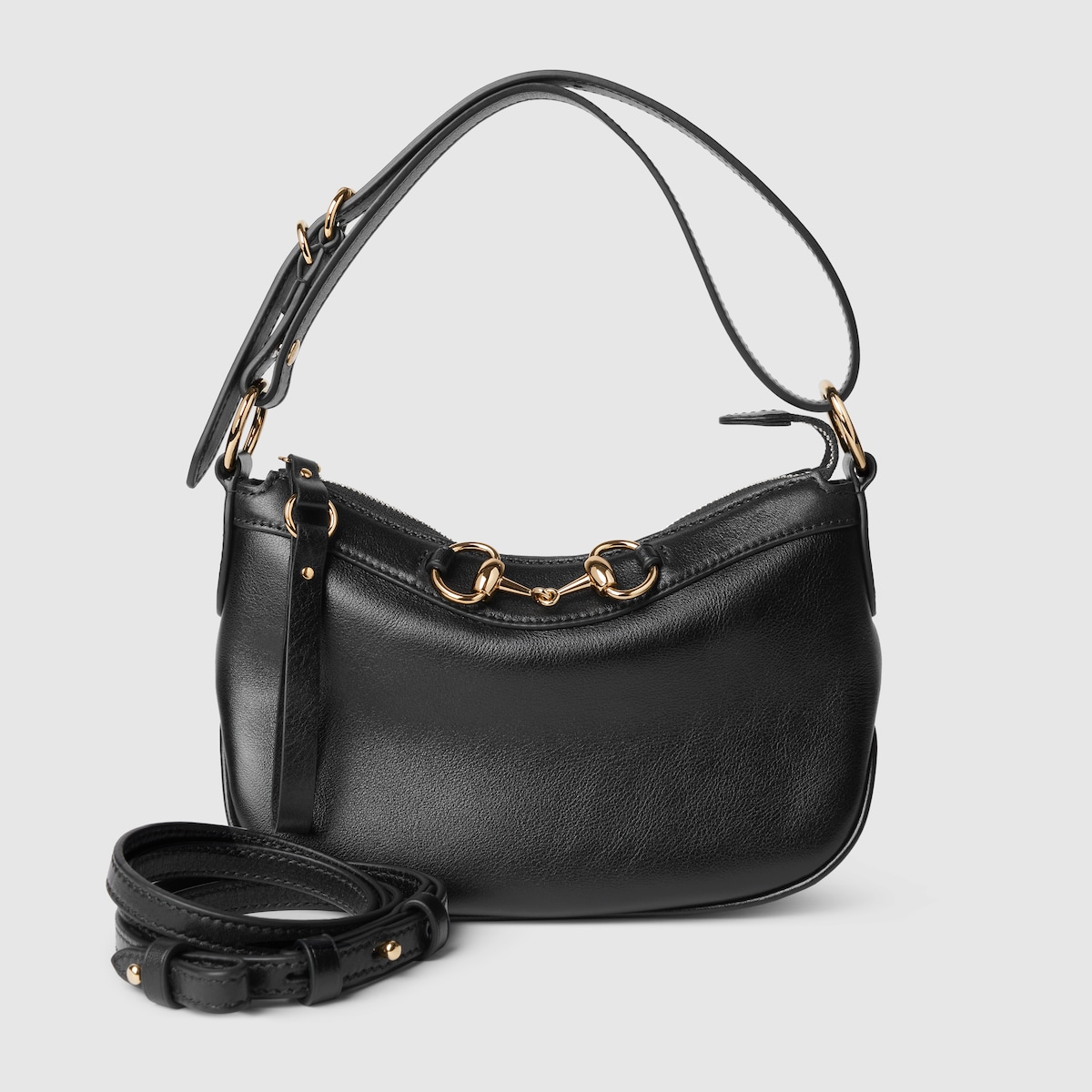 Starlet mini shoulder bag in black leather - thumbnail 10