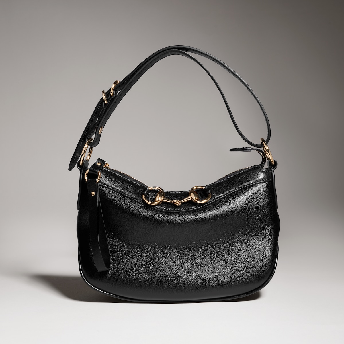 Starlet mini shoulder bag in black leather - thumbnail 9