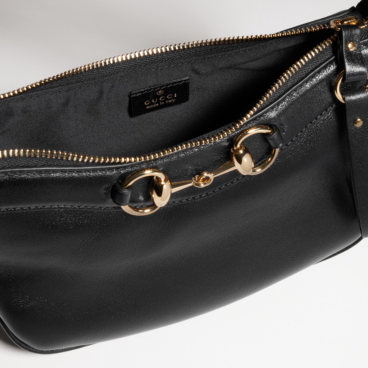Starlet mini shoulder bag in black leather - thumbnail 5