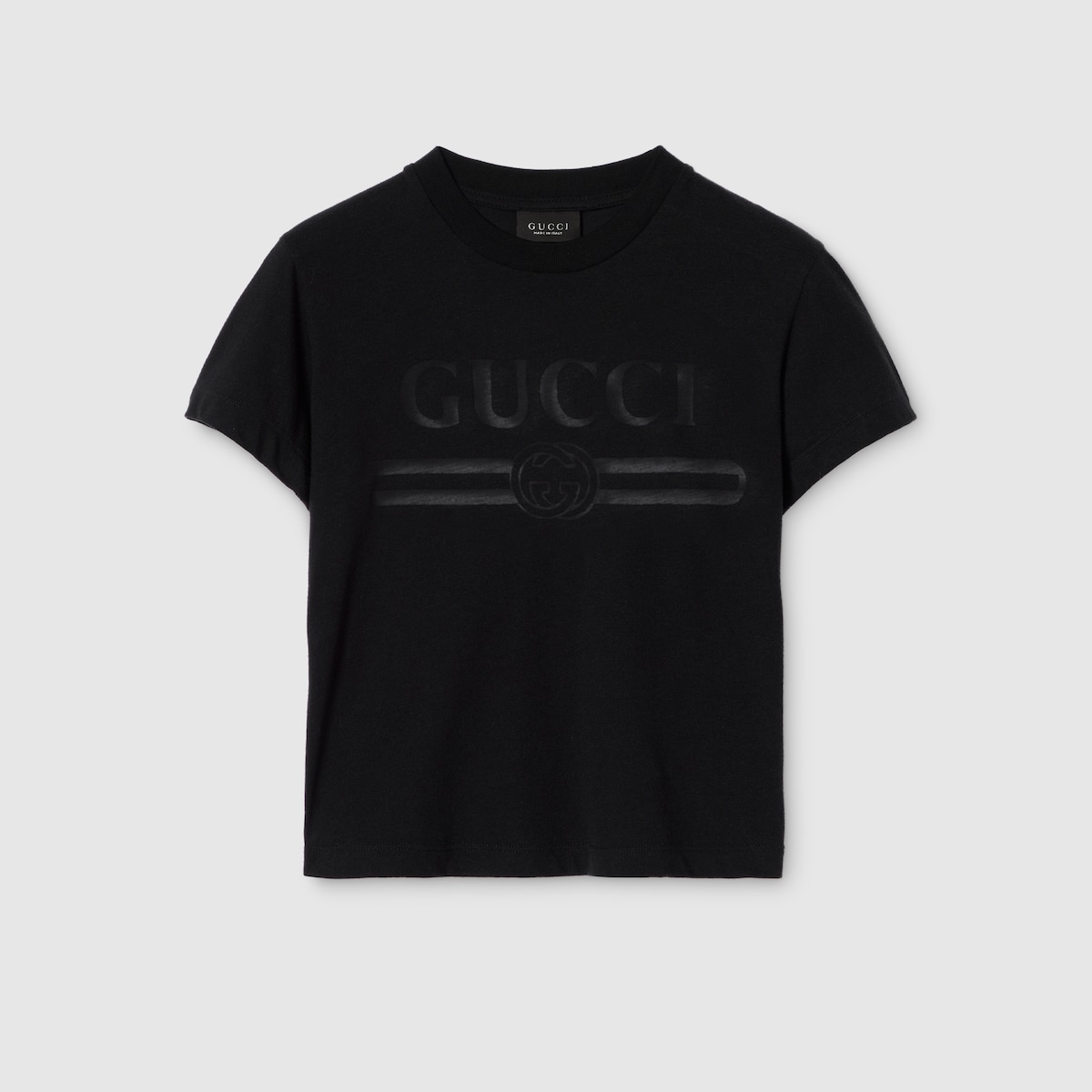 Cotton jersey T-shirt with devoré detail in white
