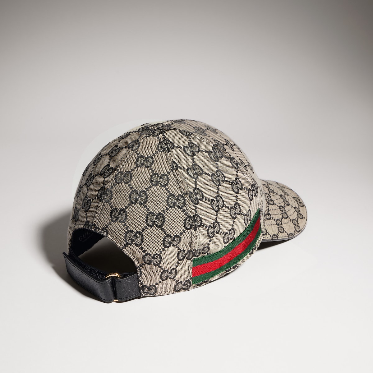Project Hat Blue GG cotton canvas baseball hat in black and beige GG canvas | GUCCI® CH
