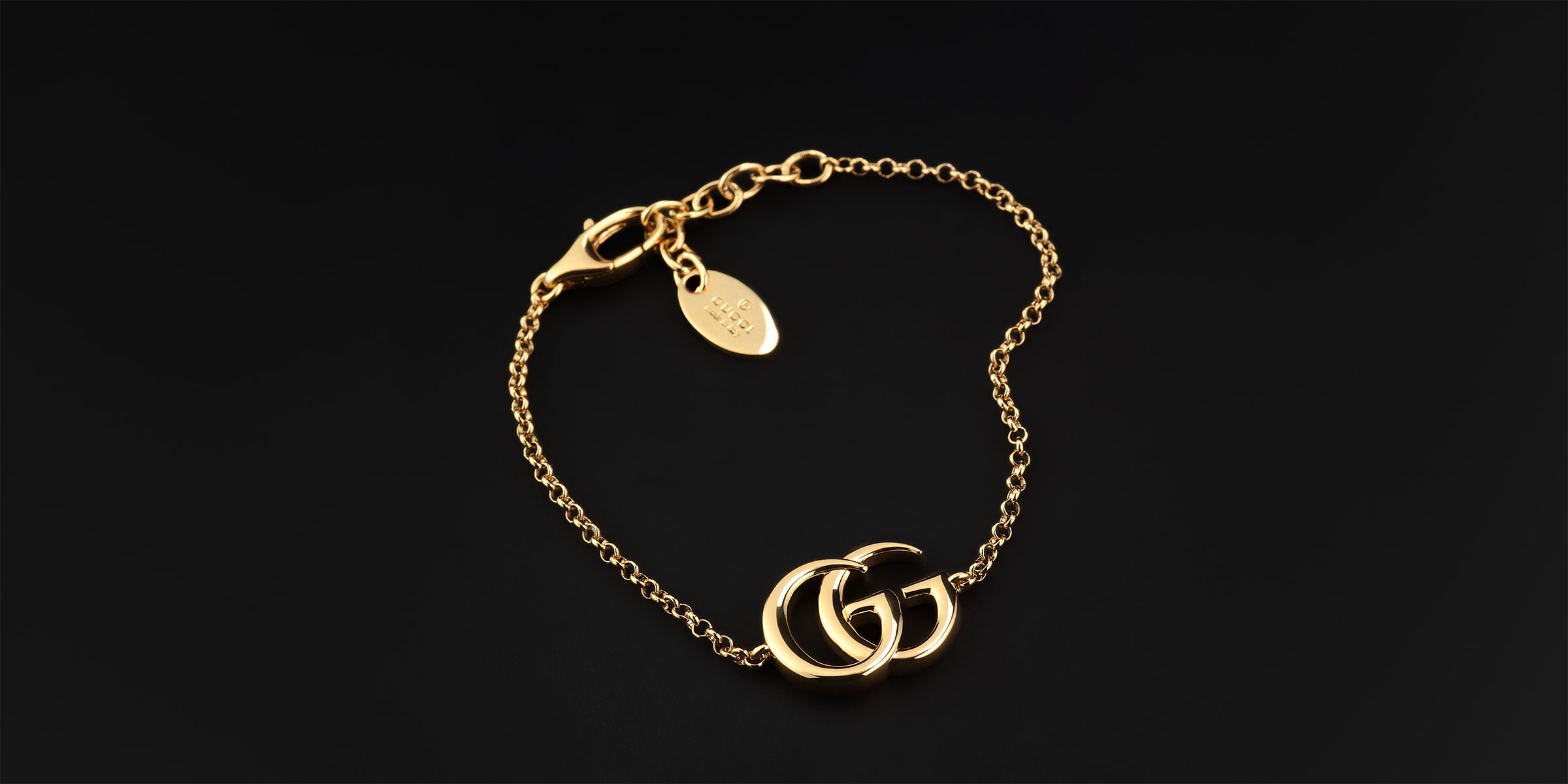 GUCCI チェンジベゼル ゴールドチェーンブレスレット ダブルG チェーン ブレスレット ・ゴールドトーン ブラス | GUCCI公式