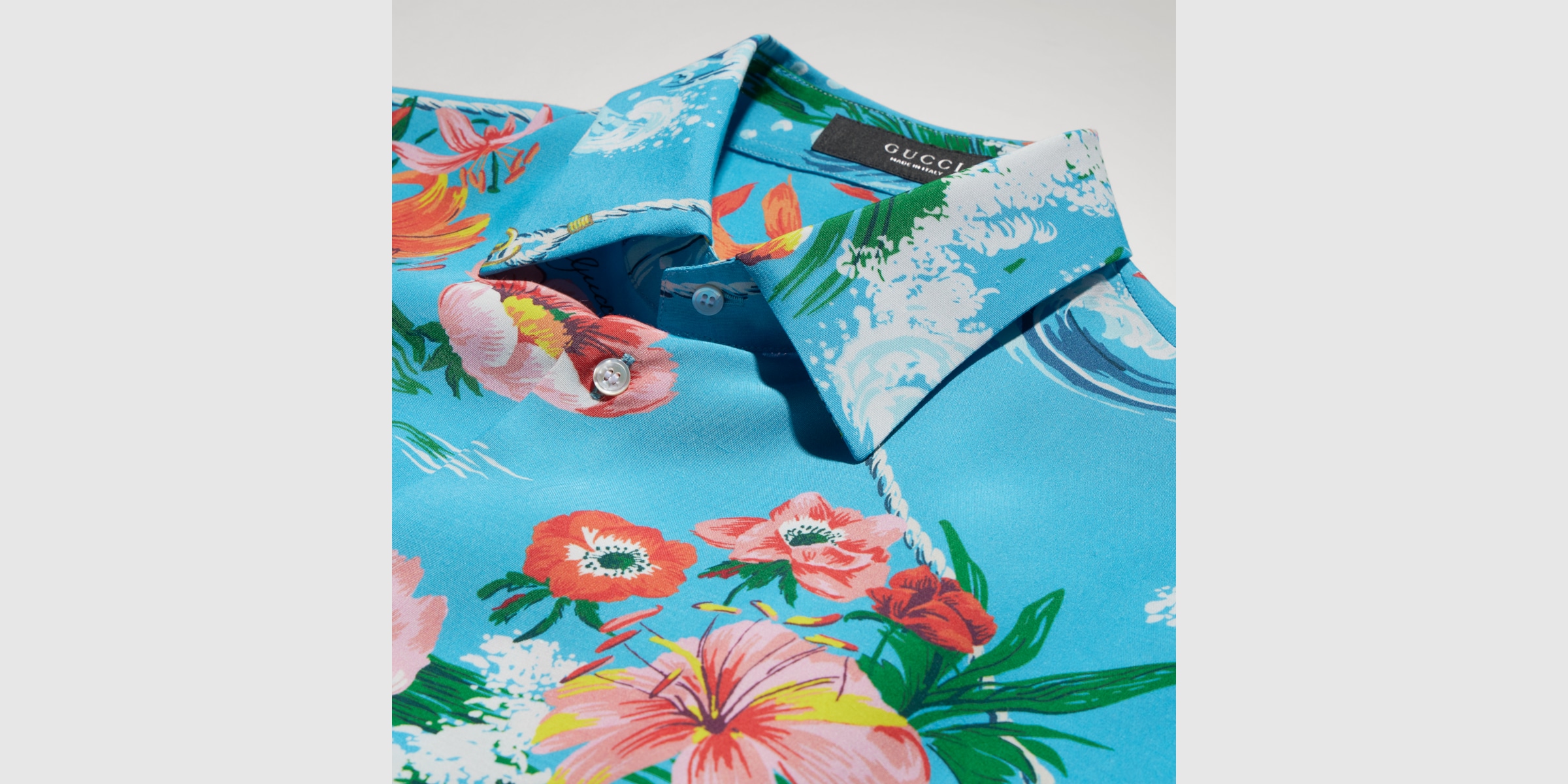 Printed fluid fabric shirt