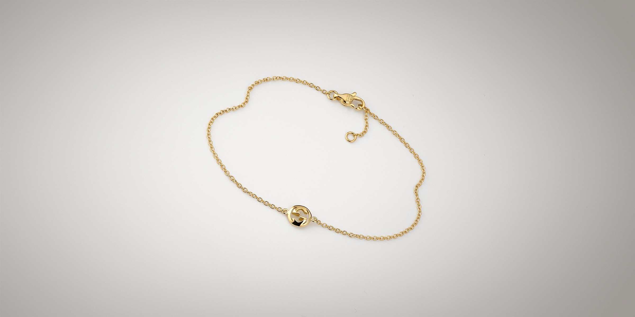 グッチ インターロッキング〕18K チェーン ブレスレット ・18K