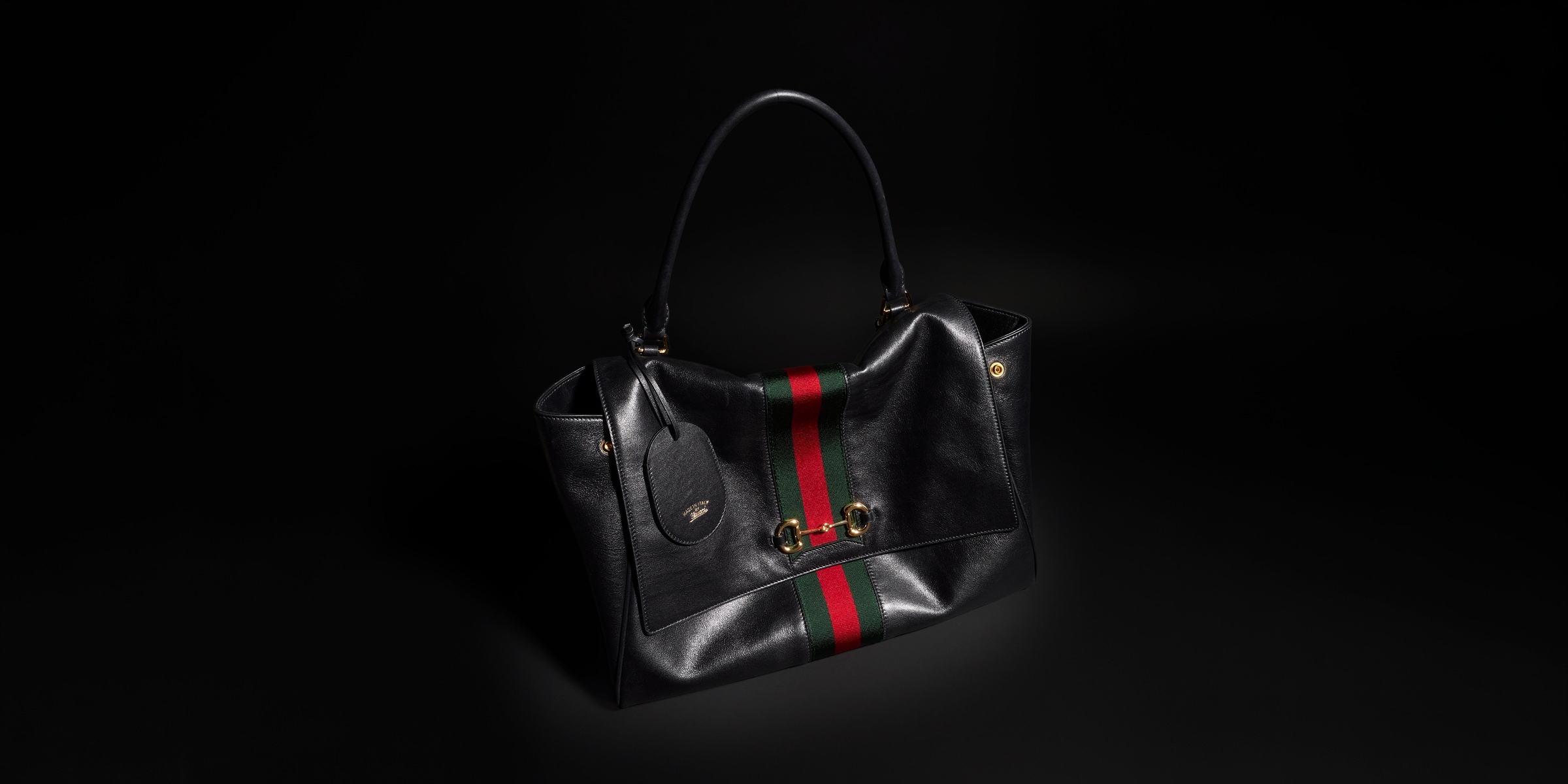 Gucci Horsebit Web大号手提包