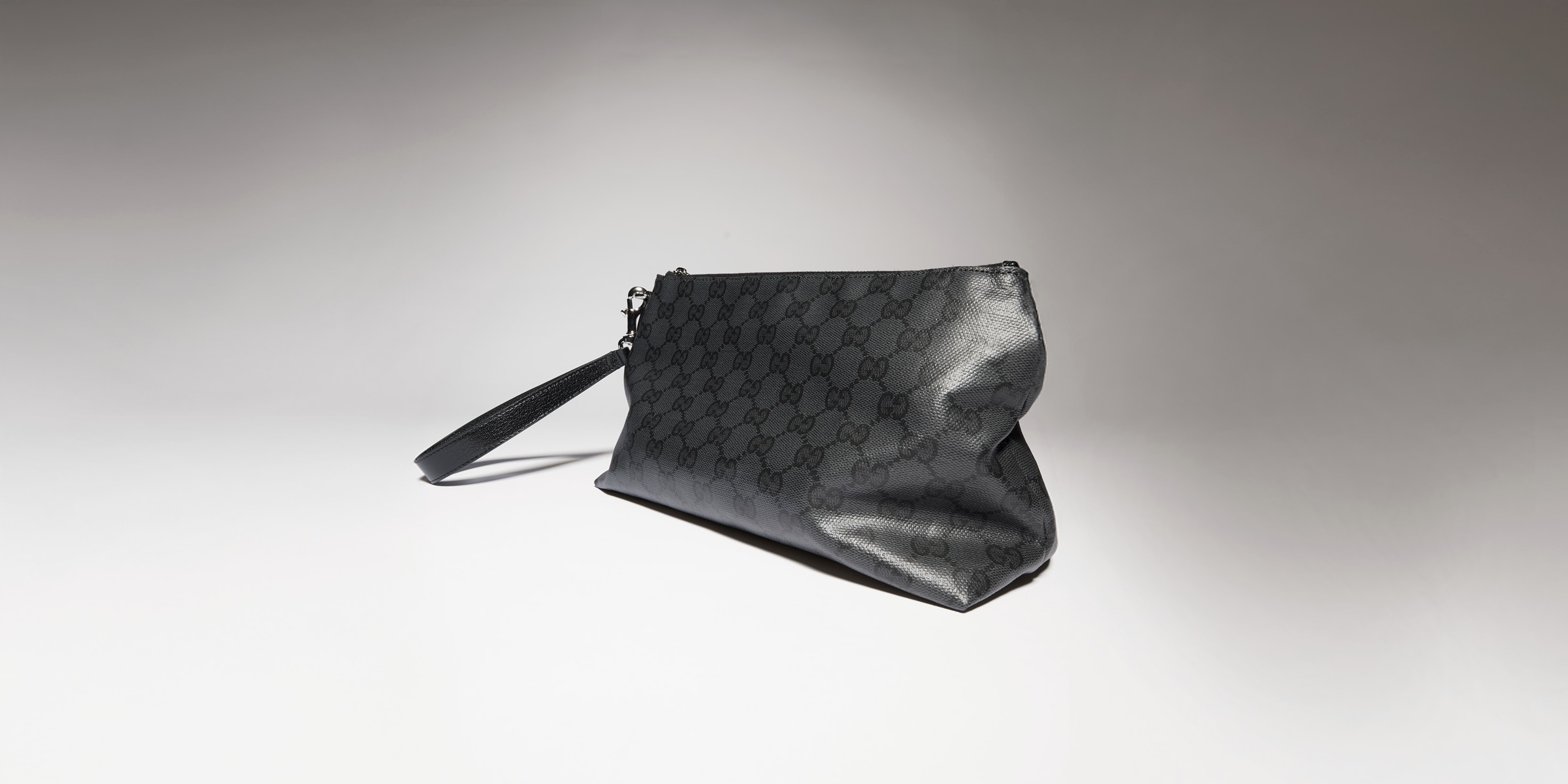 Gucci Essence Classic small pouch in black GG canvas | GUCCI® US