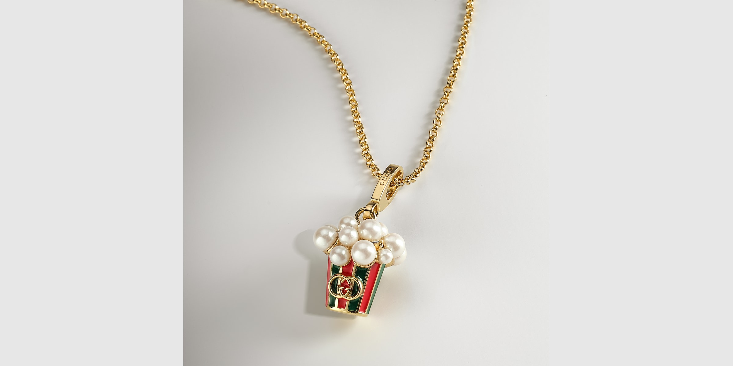 Popcorn pendant chain necklace