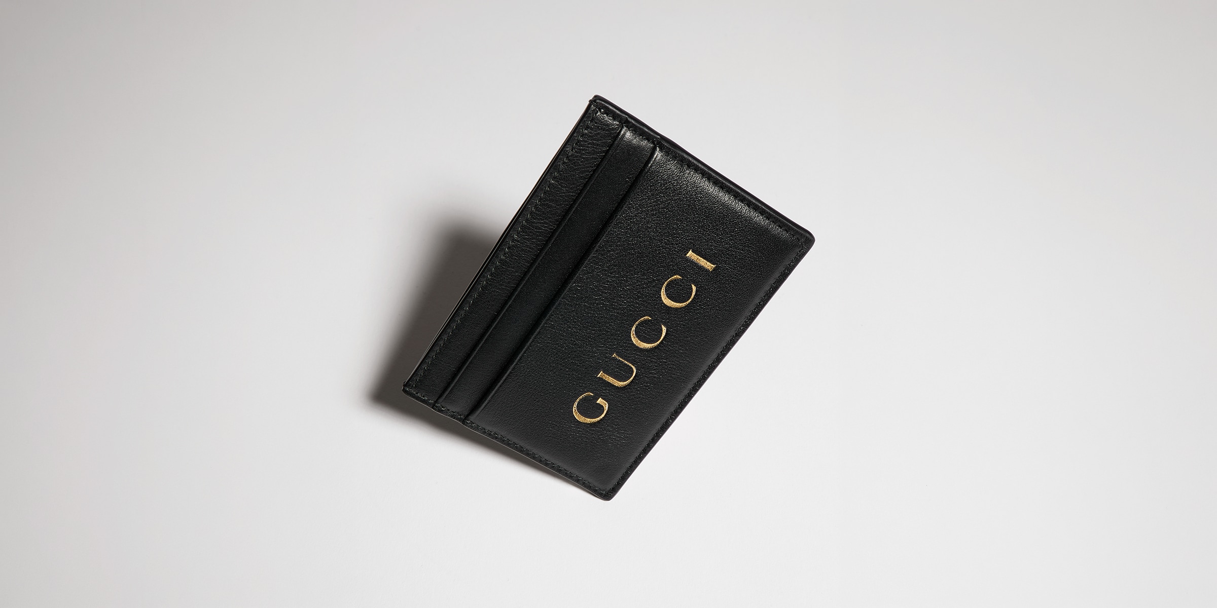 Card case with gold-foiled logo