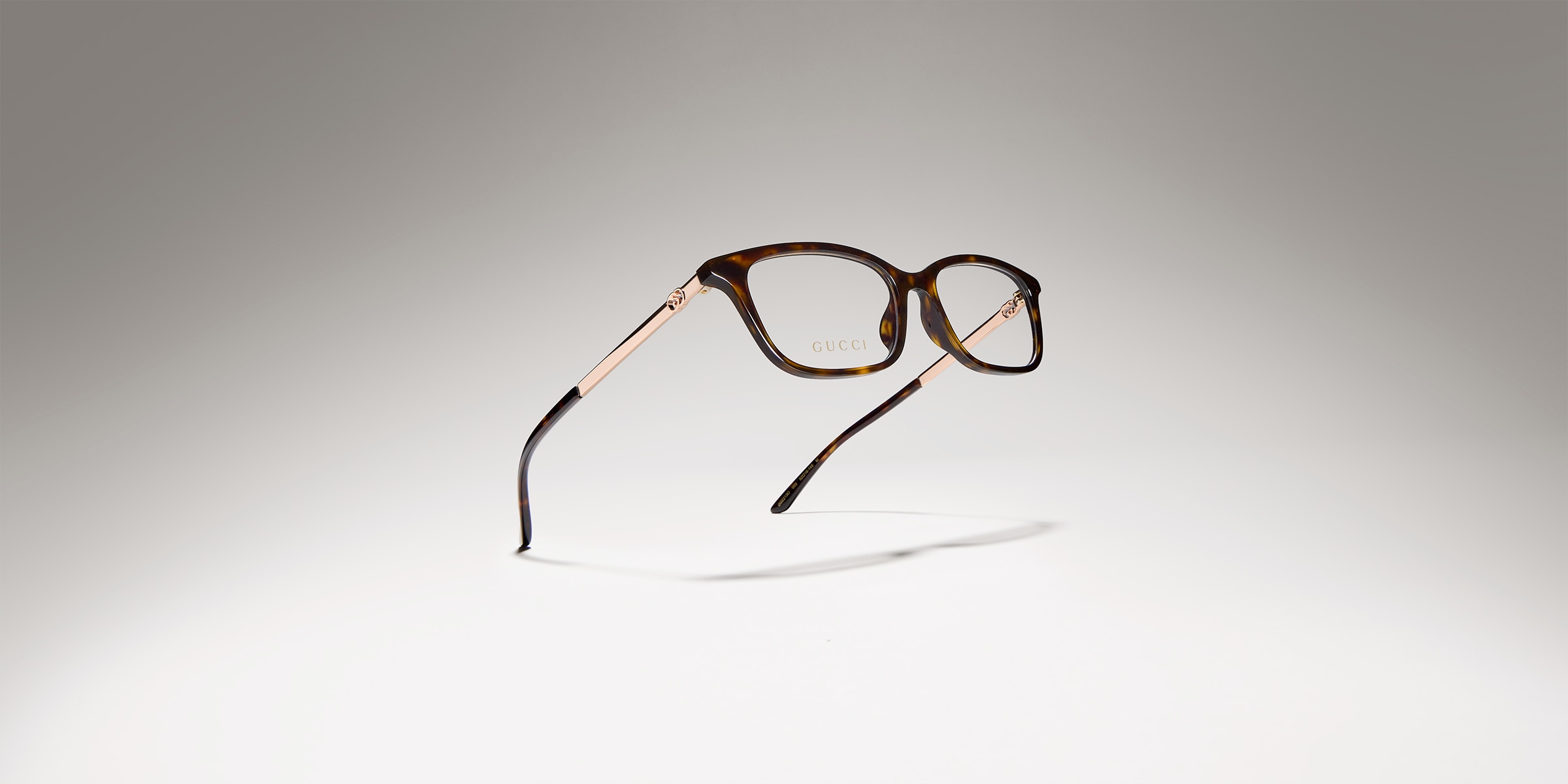 Rectangular optical frame in brown tortoiseshell | GUCCI® RO