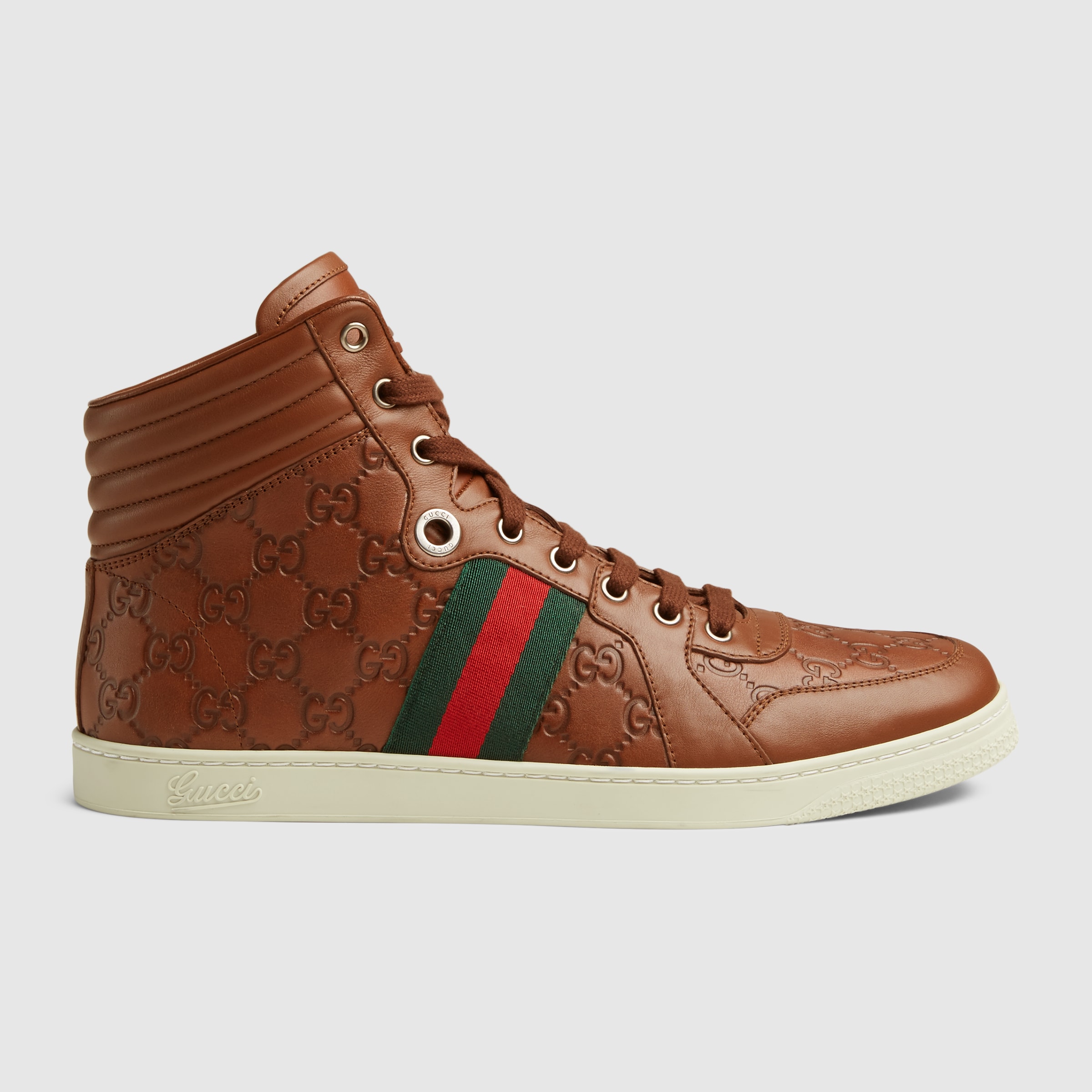 gucci major high top leather sneakers