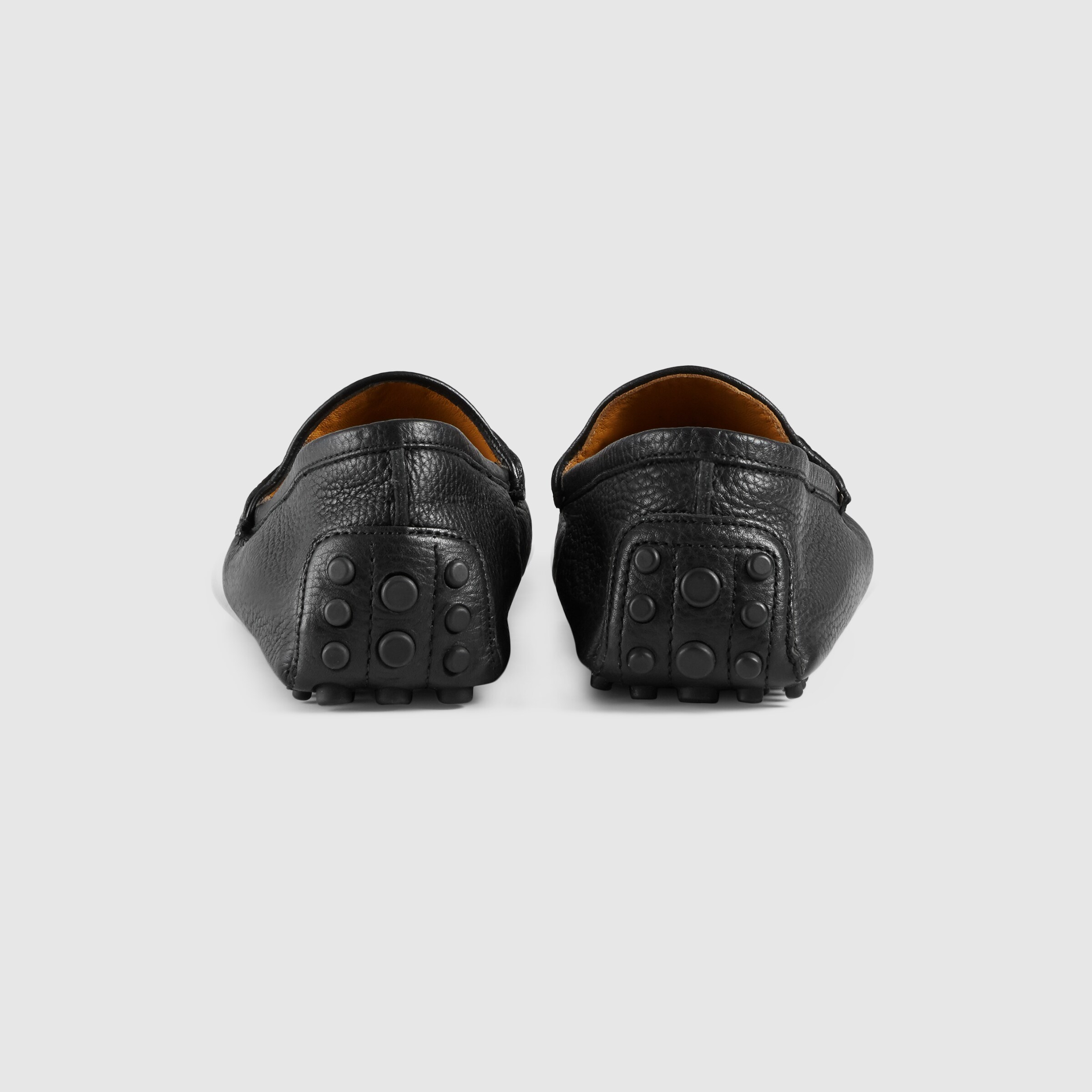 gucci leather driver with horsebit