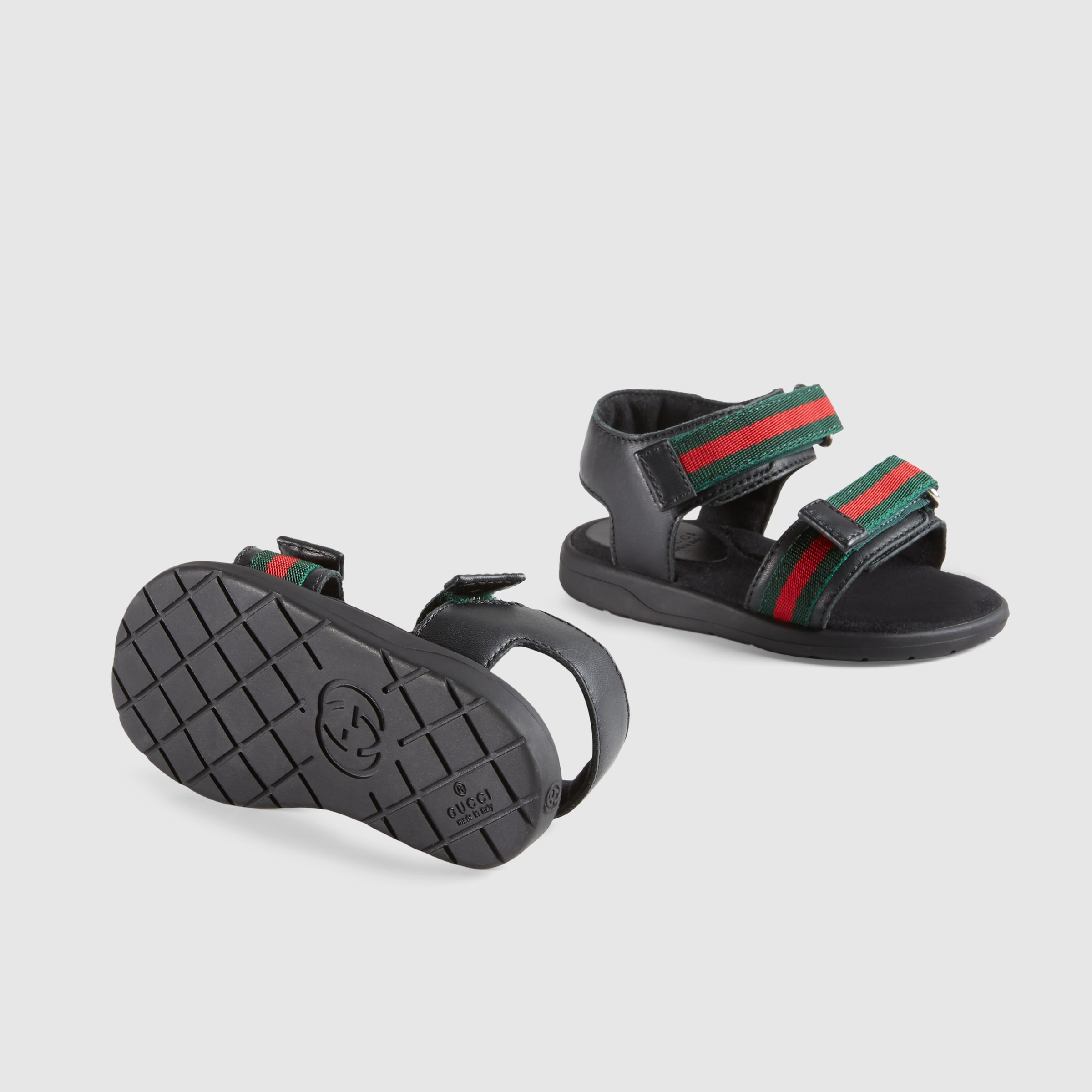 hide正規品Gucci kids サンダル新品　23 Gucci Kids グッチ・キッズ ロゴ サンダル - FARFETCH