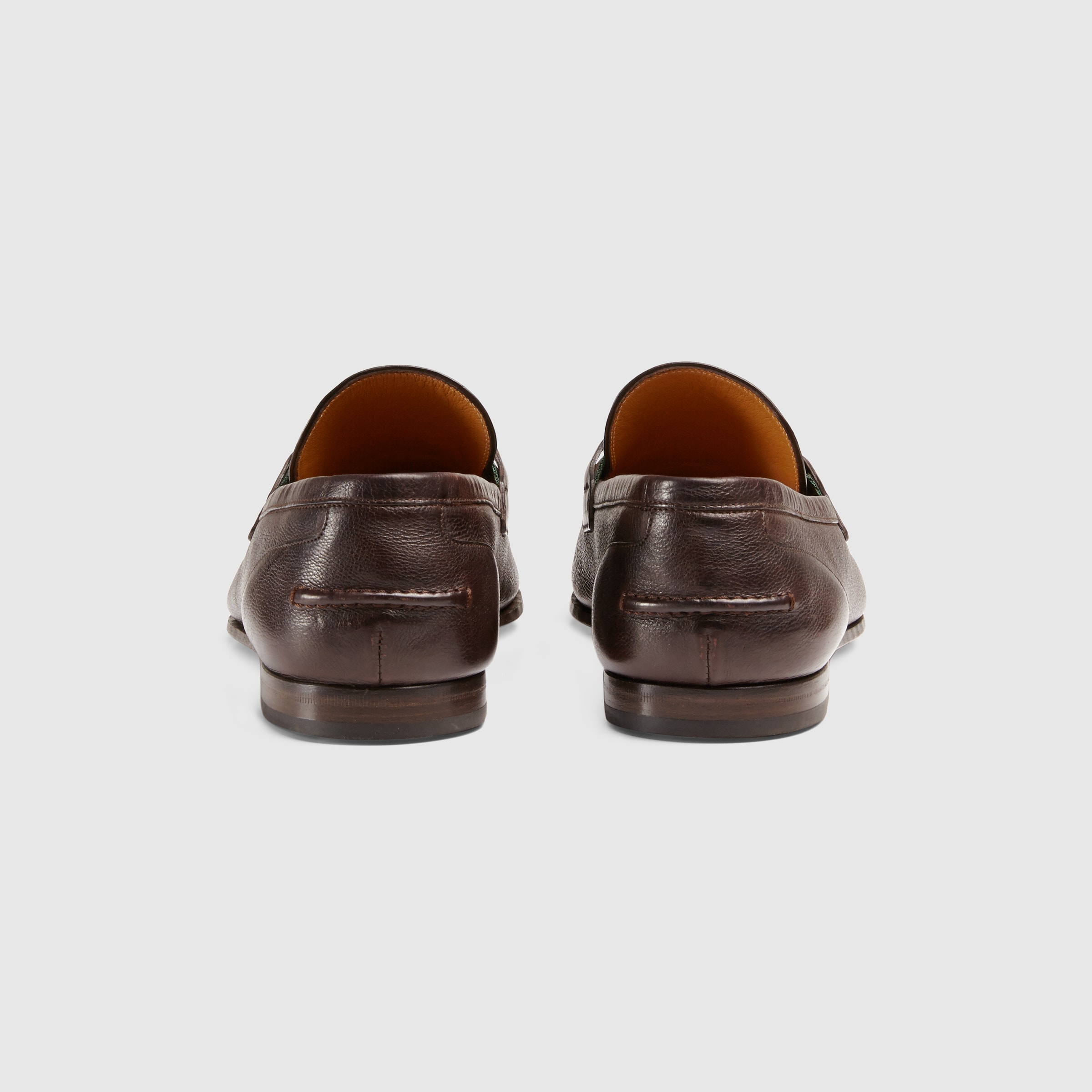 gucci leather horsebit loafer with web