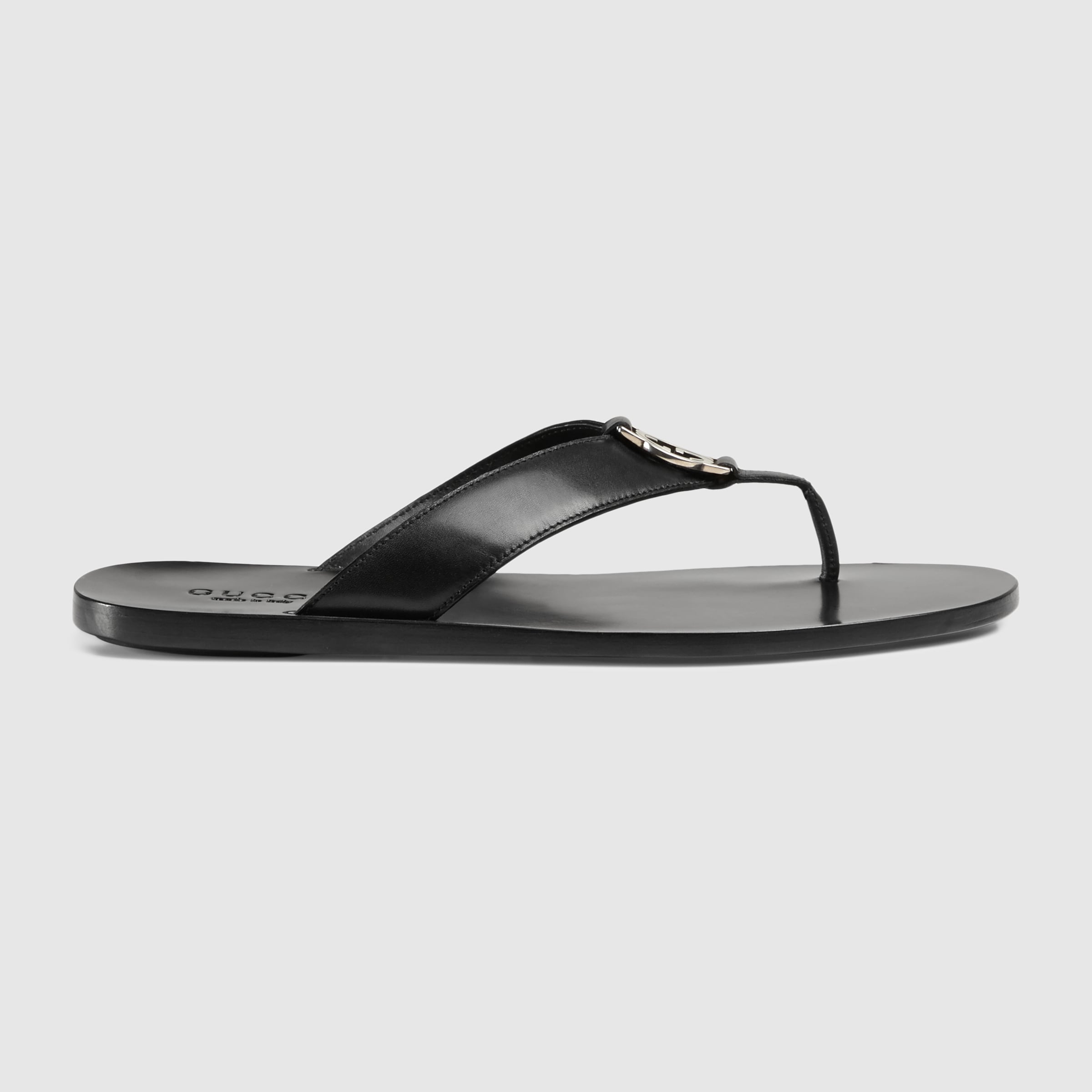 Leather thong sandal - Gucci Men's Sandals & Slides 322740A4HD01000