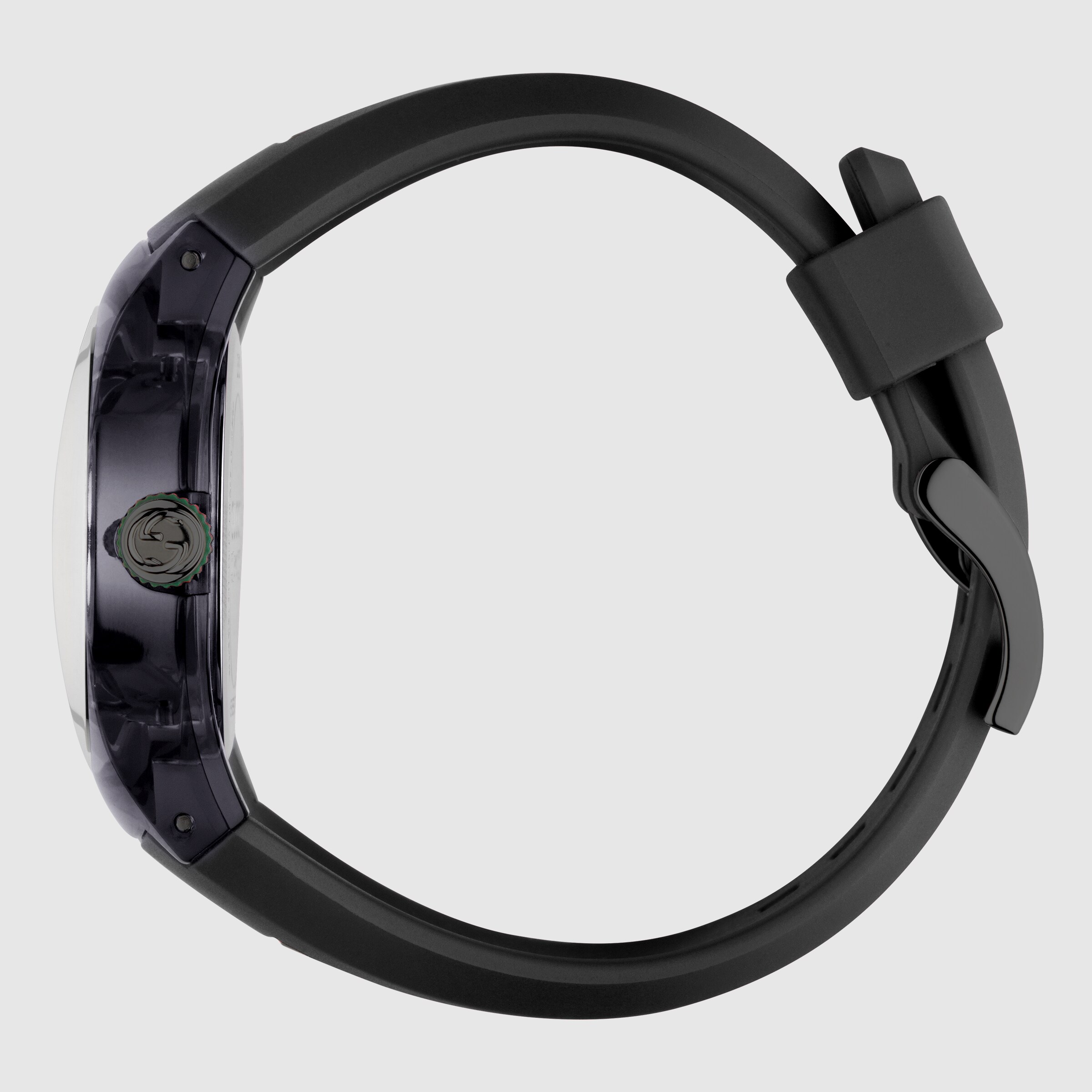 Gucci Sync watch, 46mm, online exclusive in black rubber | GUCCIÂ® FI