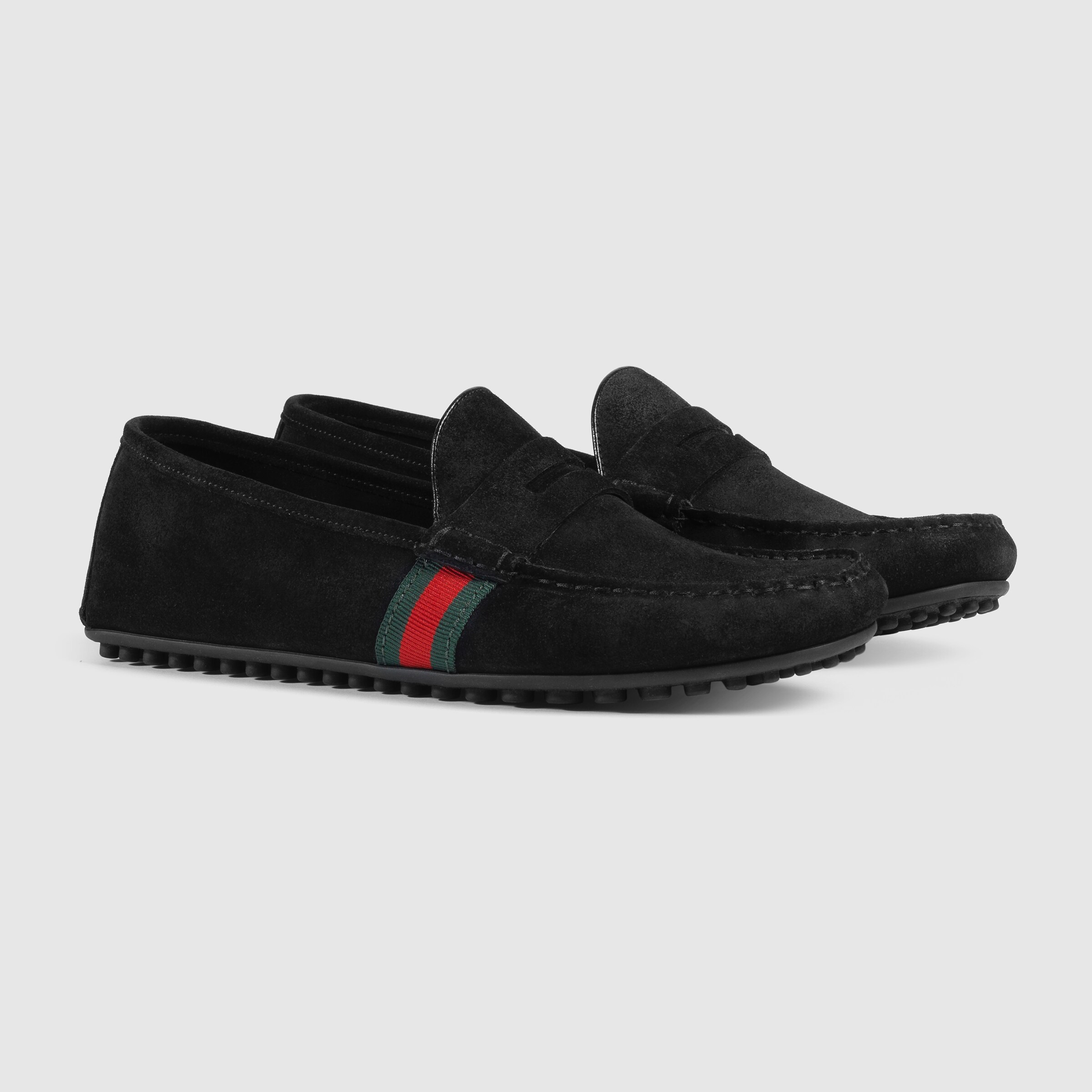 gucci mens driver with web
