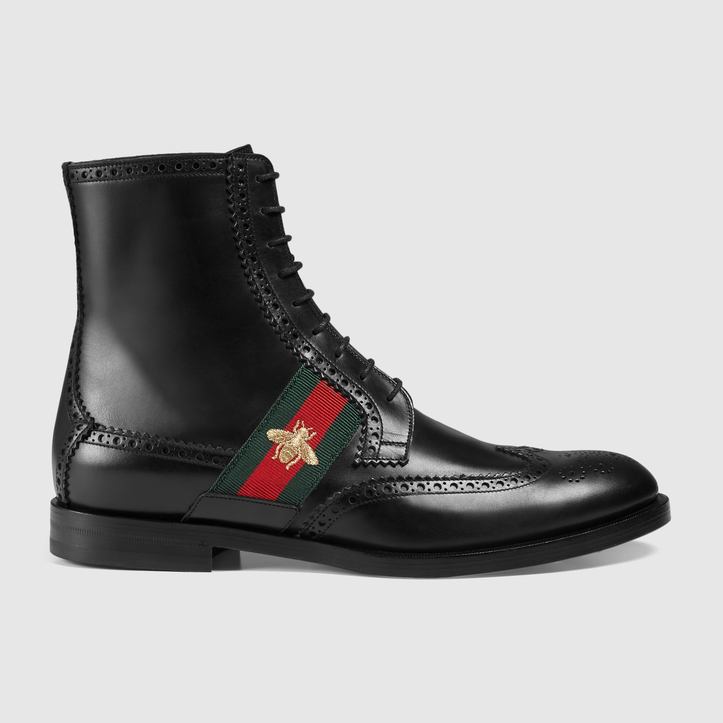 Leather boot with bee  Gucci Men's Boots 411767DKG201060