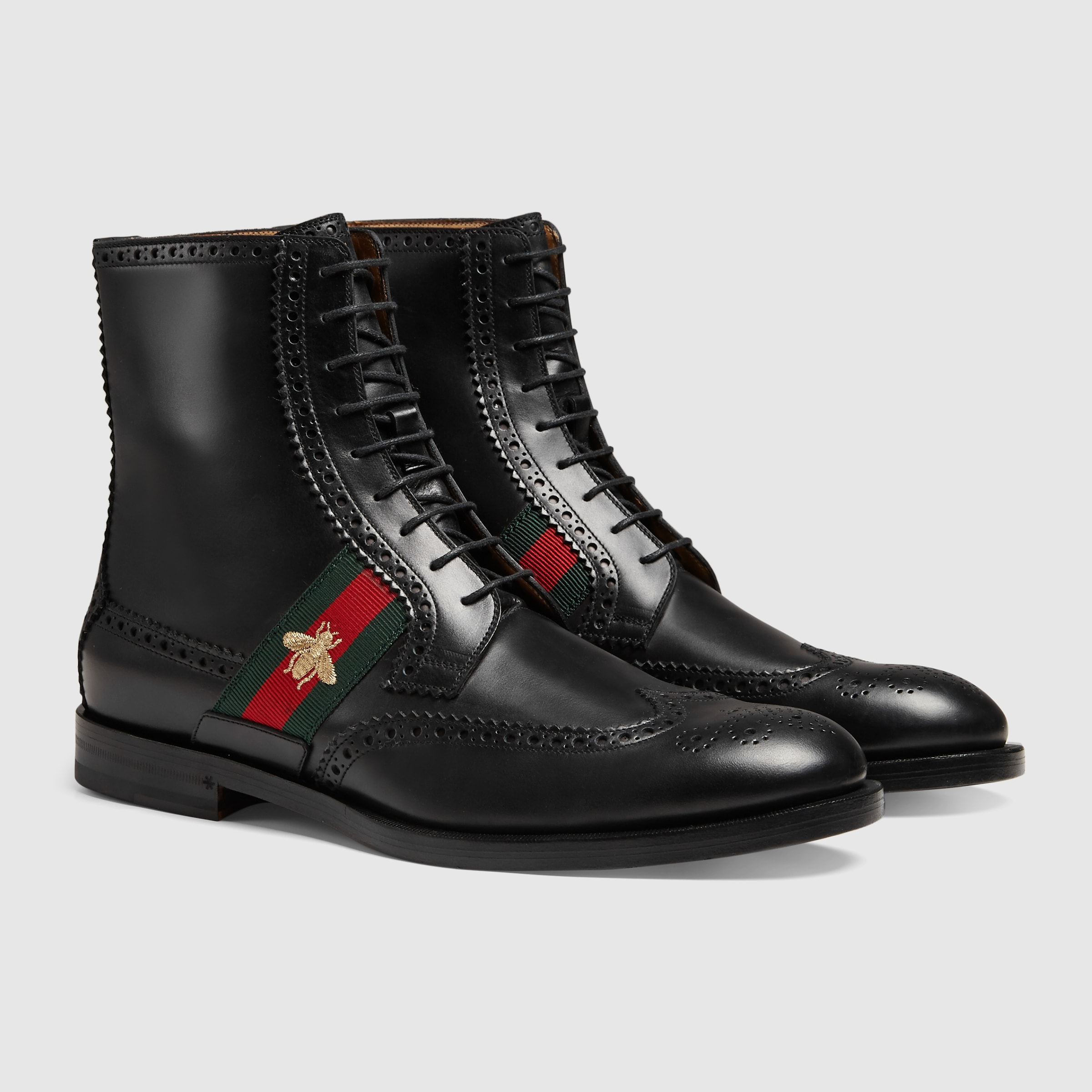 Leather boot with bee  Gucci Men's Boots 411767DKG201060