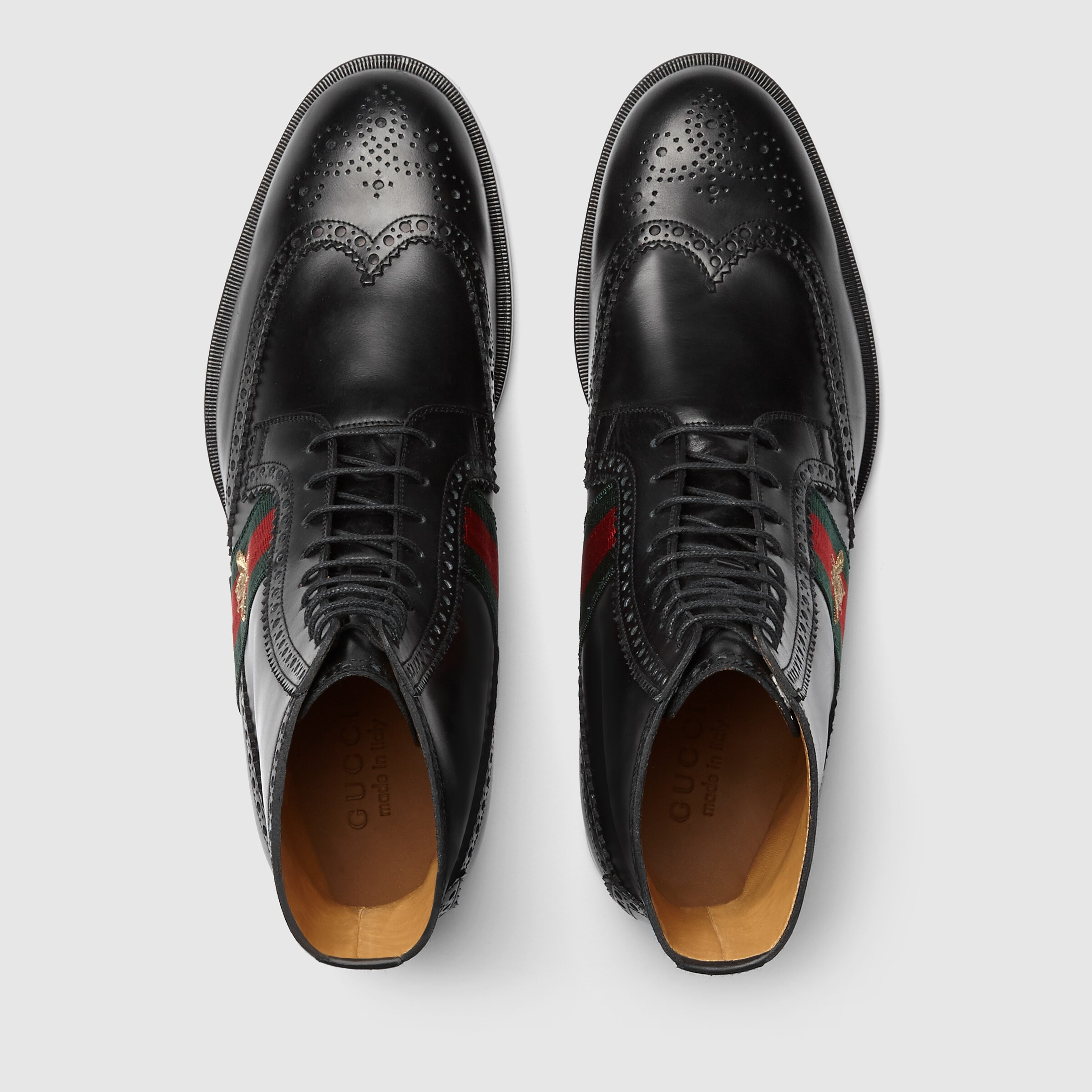 Leather boot with bee  Gucci Men's Boots 411767DKG201060