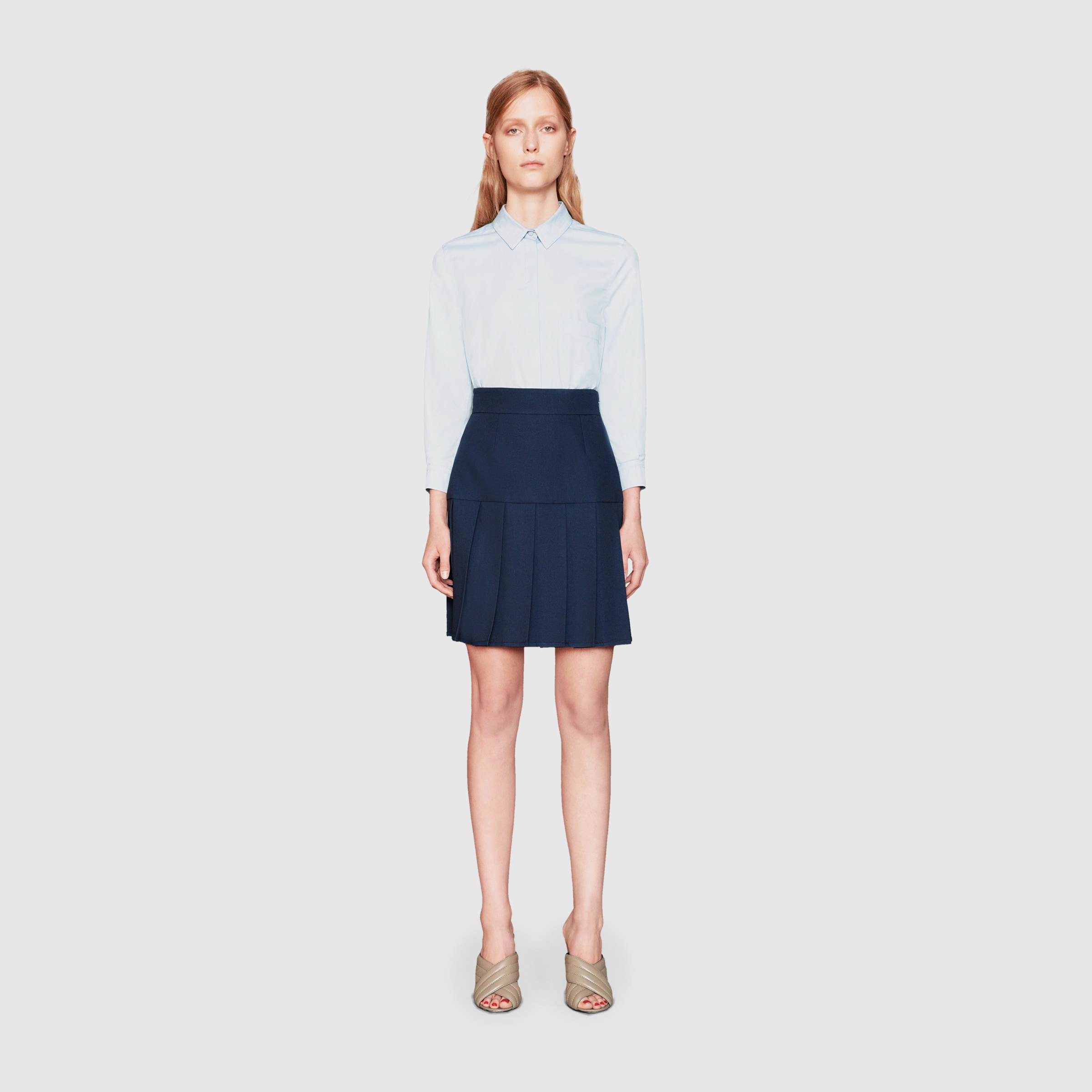 gucci pleated mini skirt