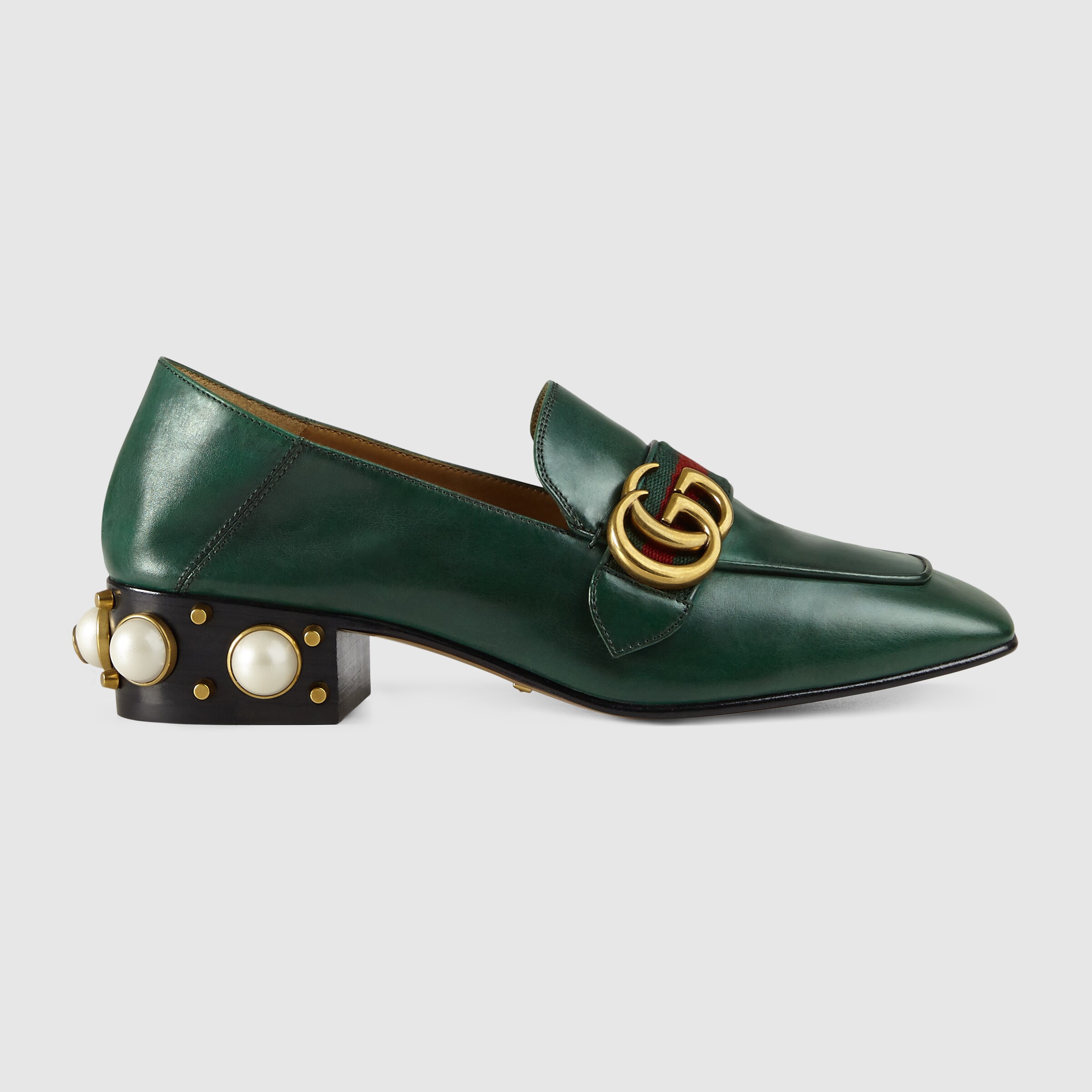 gucci loafer with heel