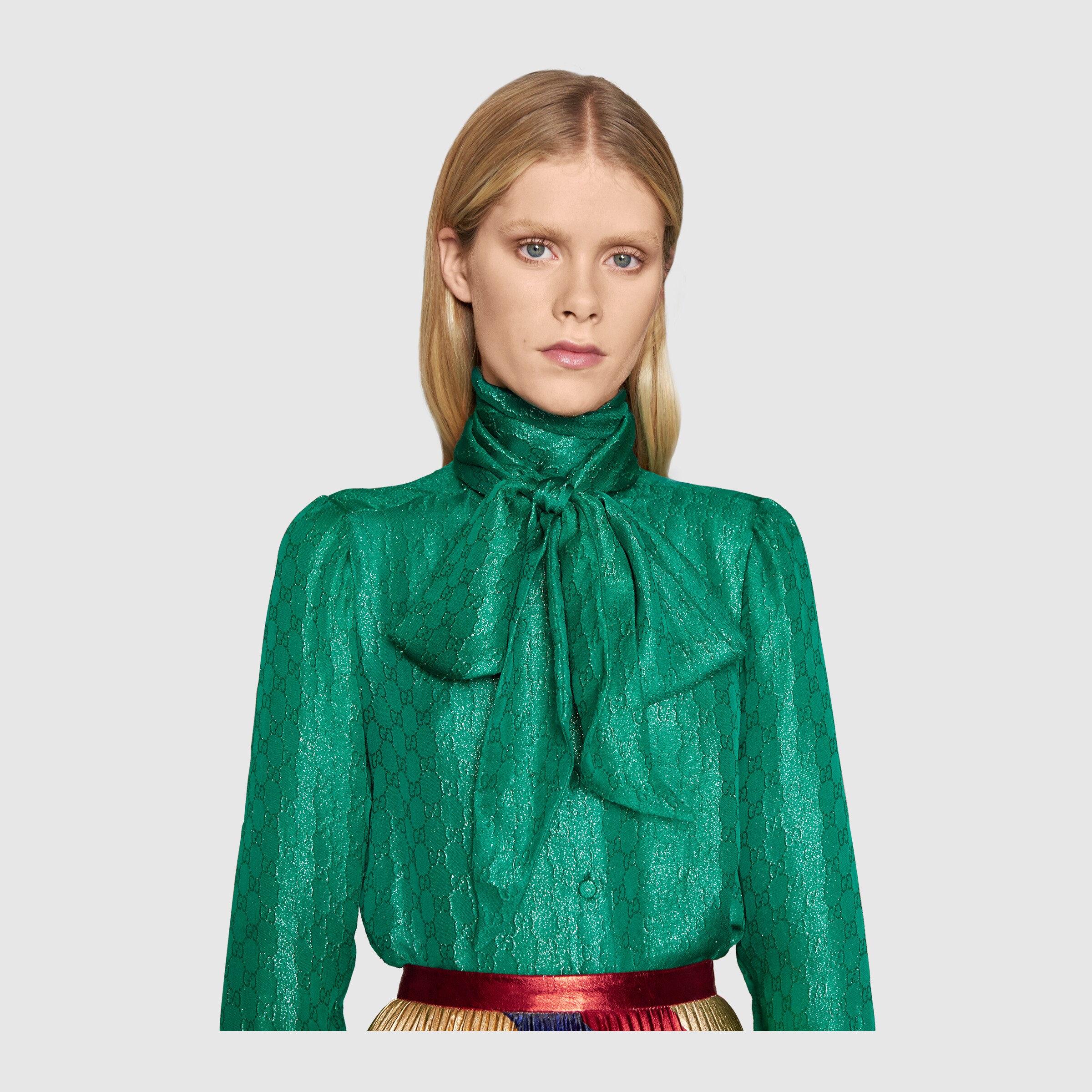 GG lurex scarf shirt Gucci Women's Tops & Shirts 422318ZGM343710